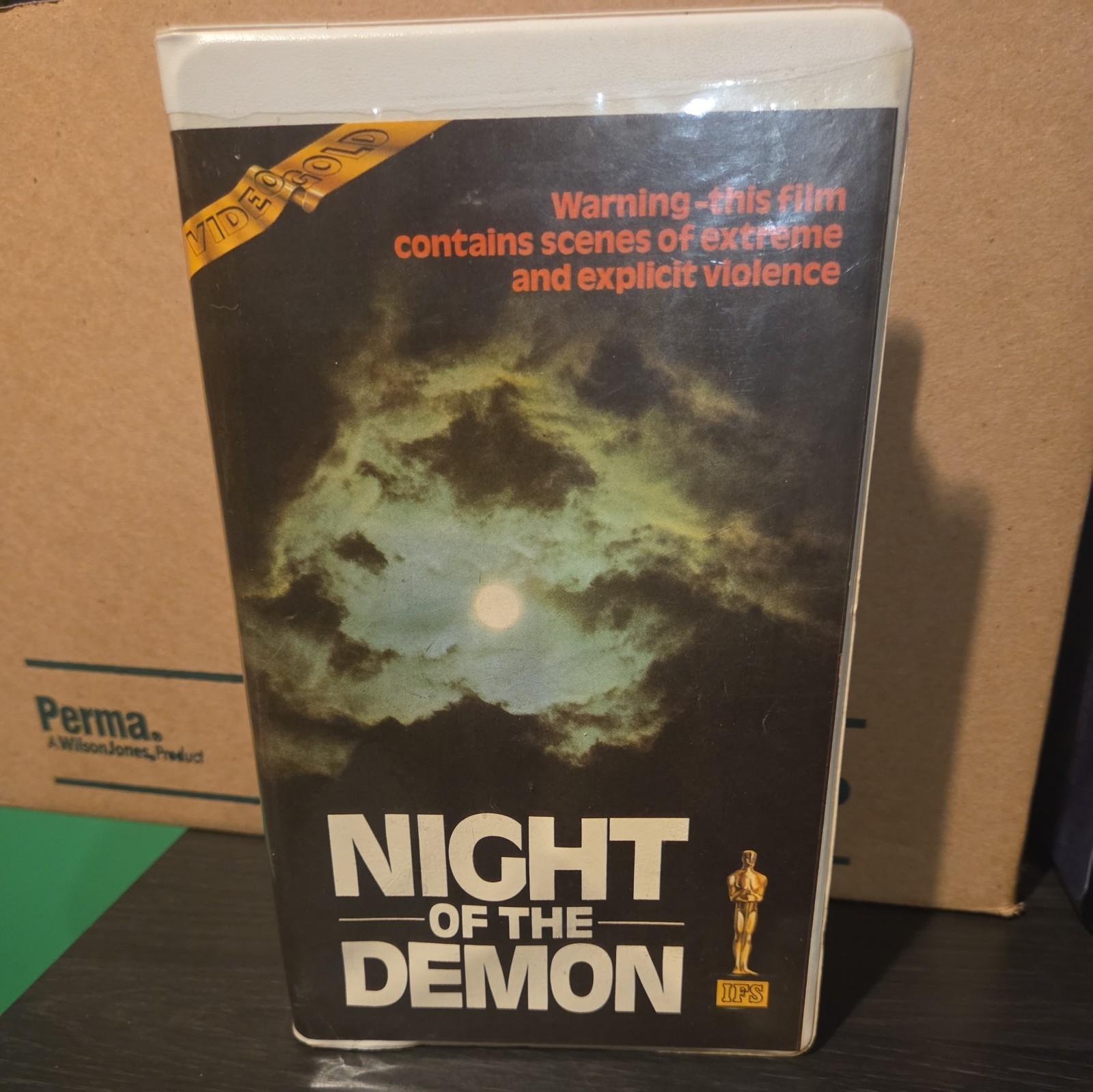 NIGHT OF THE DEMON VHS Tape 1988 Vintage RARE cult Horror