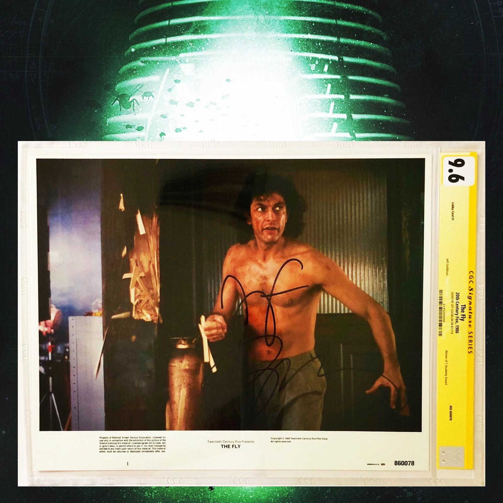 CGC 9.6 SS The Fly Lobby Card #1 signed by Jeff Goldblum 11x14 1986 Cronenberg