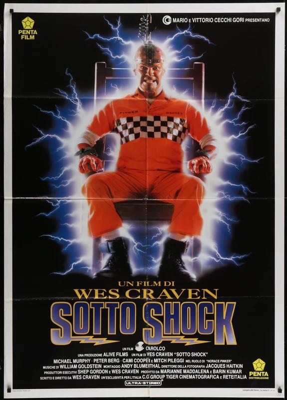 Shocker 1989 Original Italian 1P Movie Poster 39x55 Wes Craven Horror Peter Berg