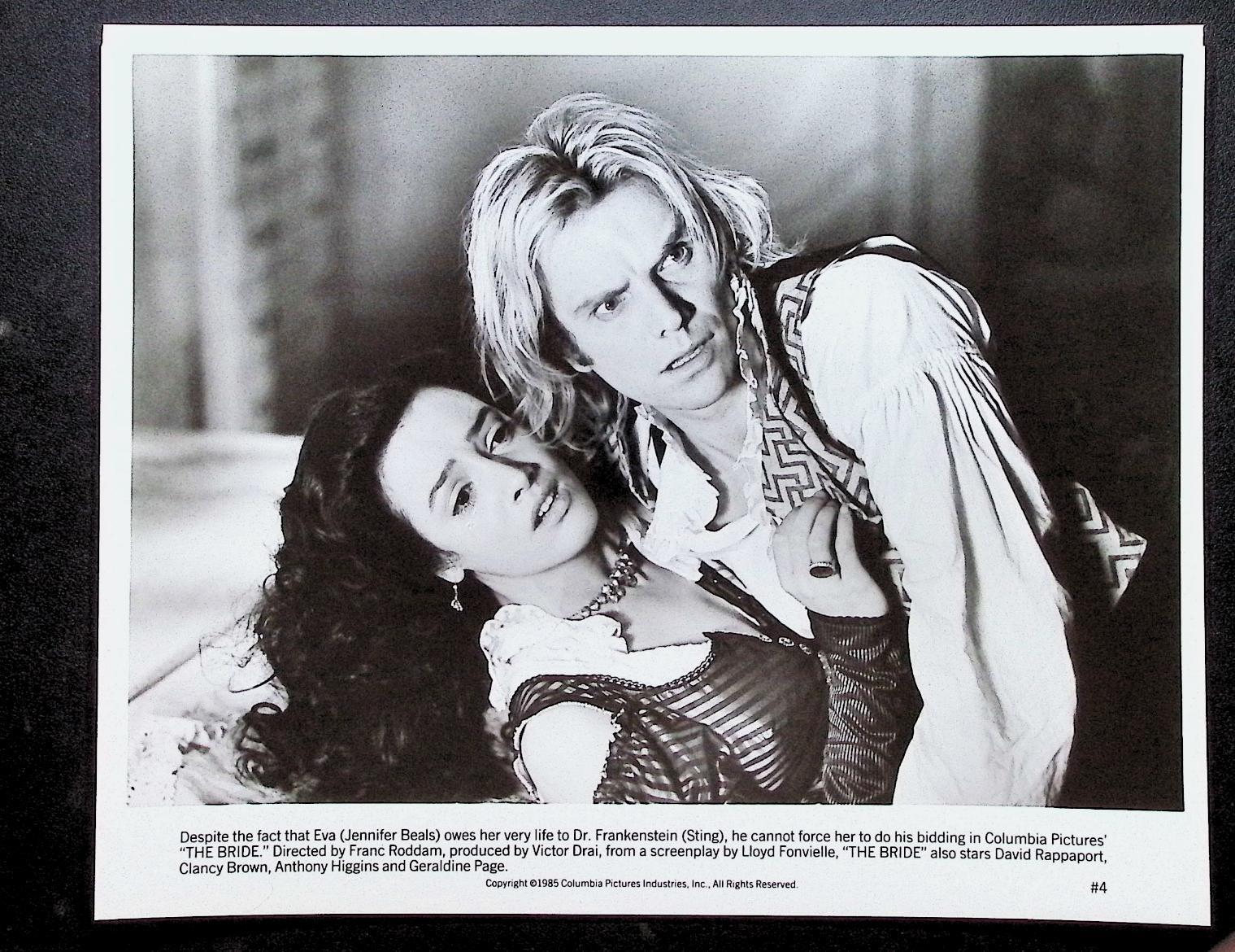 The Bride 1985 Still Jennifer Beals Sting Vintage Horror Promo Photo #4