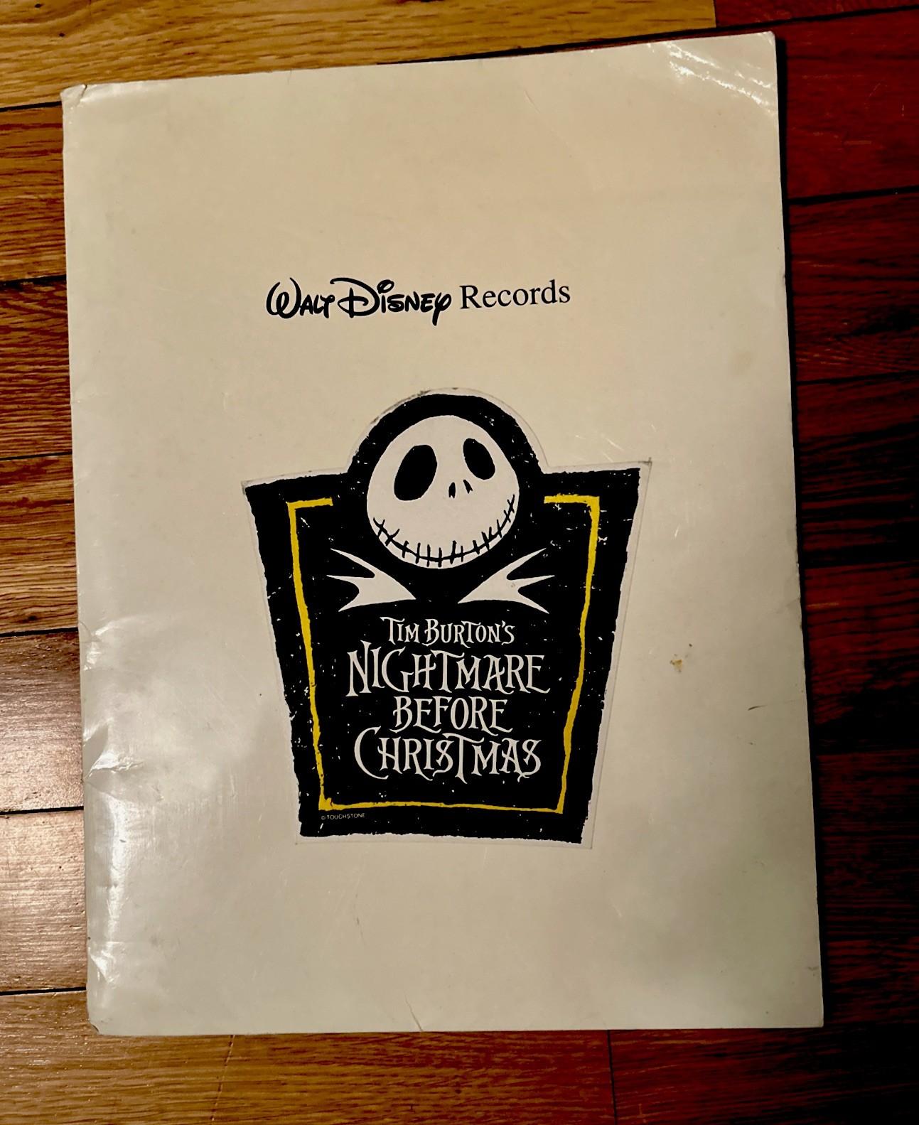 1993 DISNEY TIM BURTON'S "THE NIGHTMARE BEFORE CHRISTMAS" SOUNDTRACK PRESS KIT