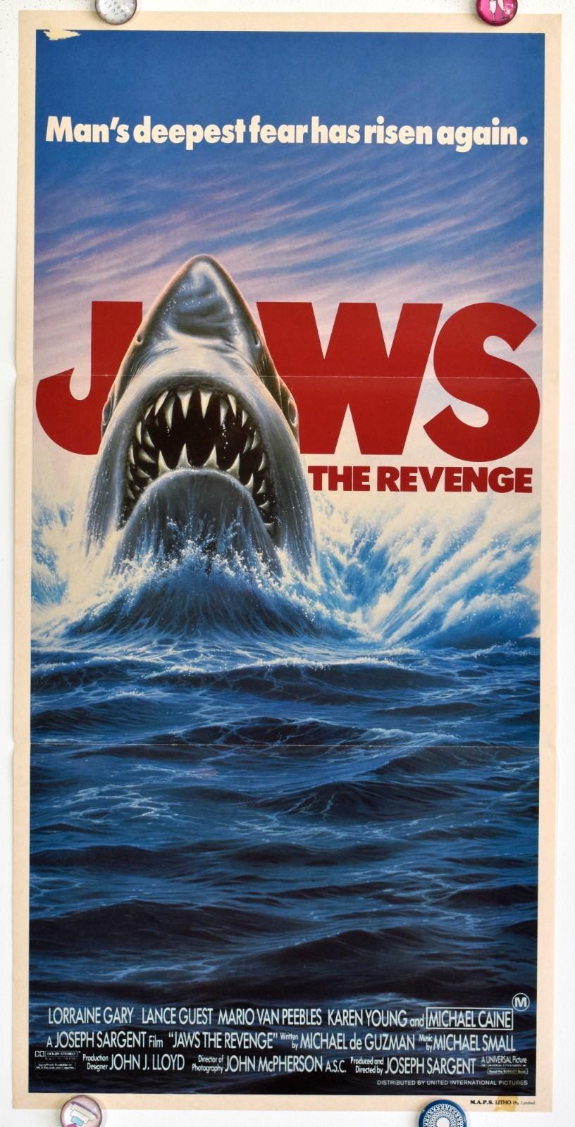 Jaws The Revenge Original 1987 Australian cinema daybill movie poster horror