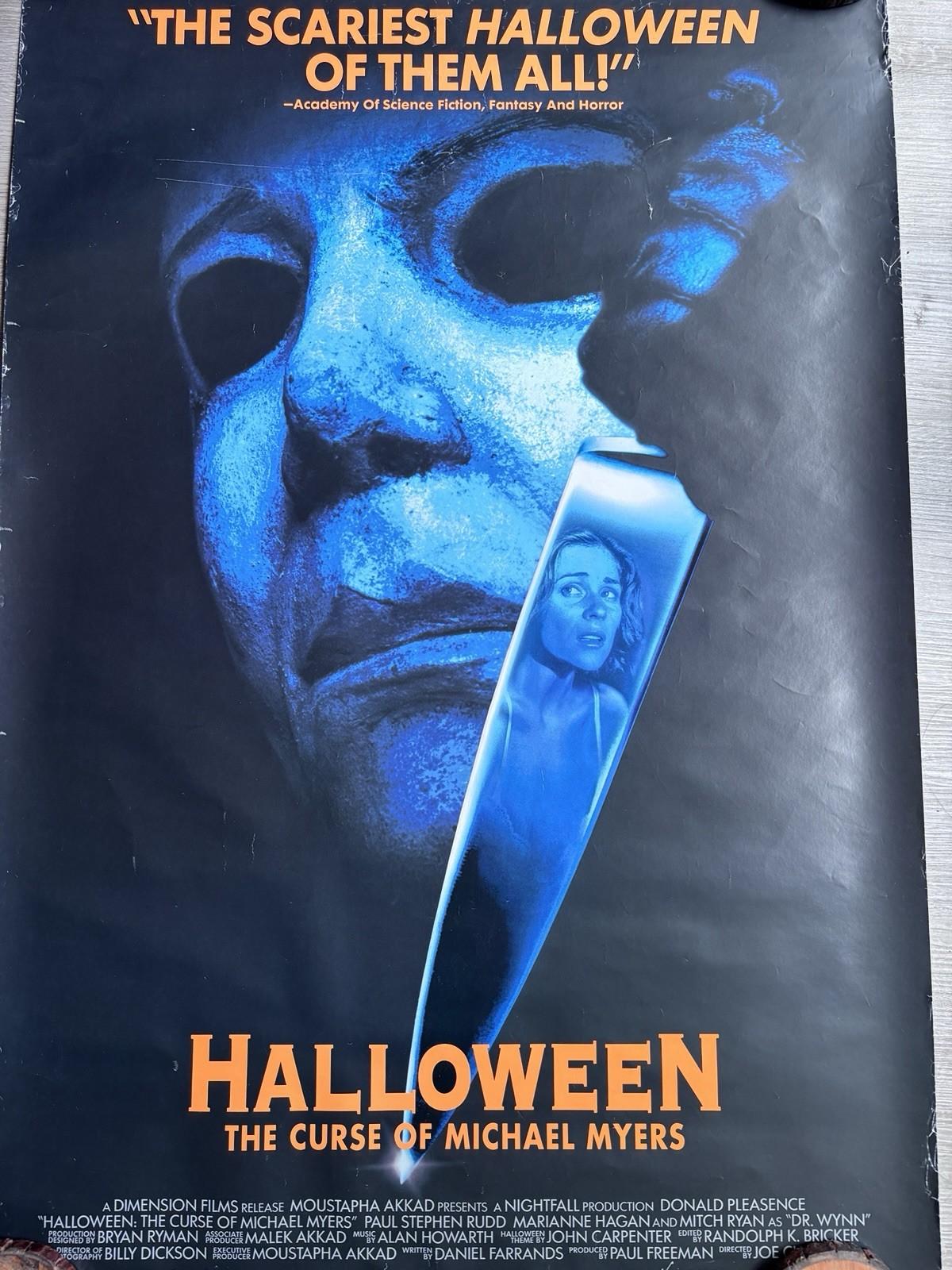 Rare Original Halloween The Curse Of Michael Myers 1995 Movie Video Poster