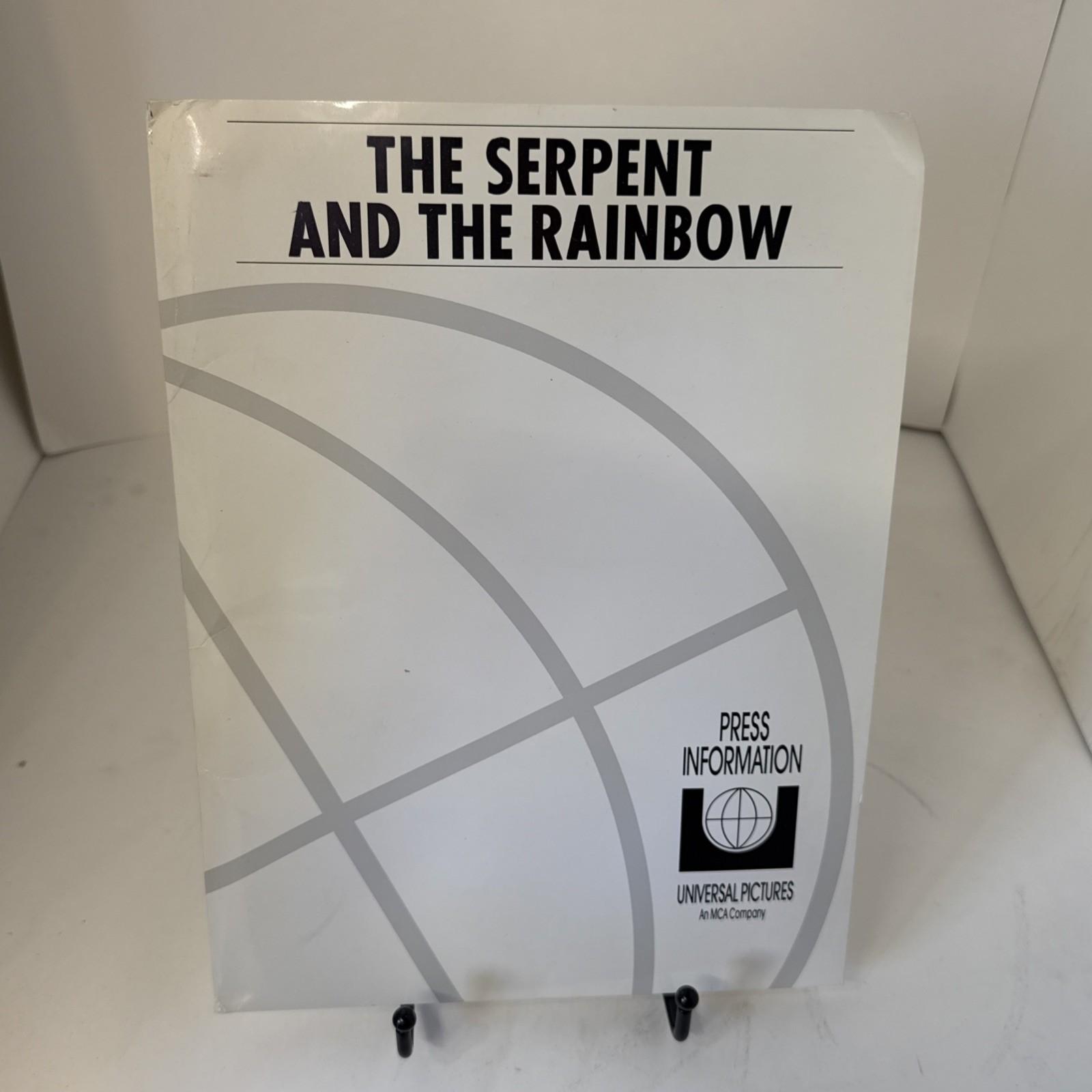 1987 Wes Craven’s The Serpent and the Rainbow Presskit/ With 9 Photos - Rare