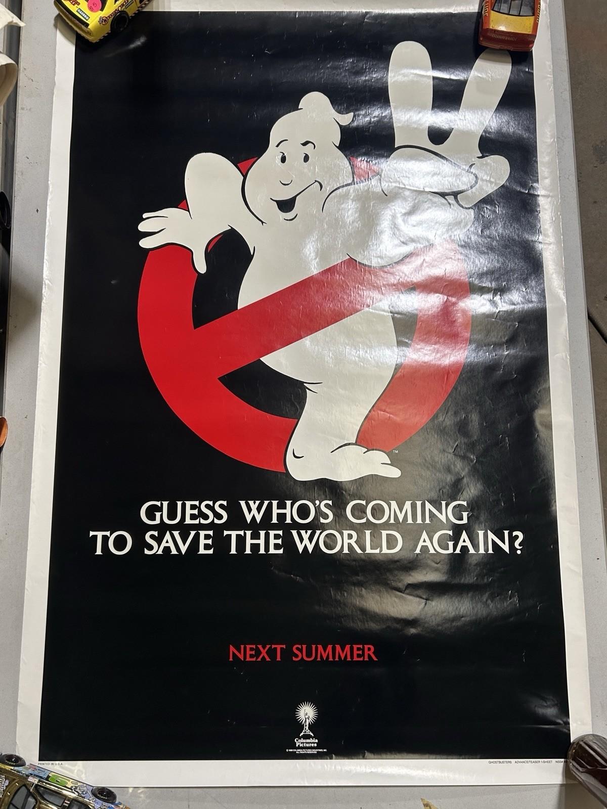 Ghostbusters 27x41 Vintage 1984 Original Movie Teaser One Sheet Poster Advert