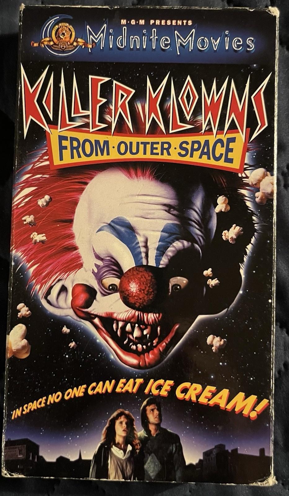 Killer Klowns From Outer Space VHS Clown Cover Cult Classic MGM 1988 The DICKIES