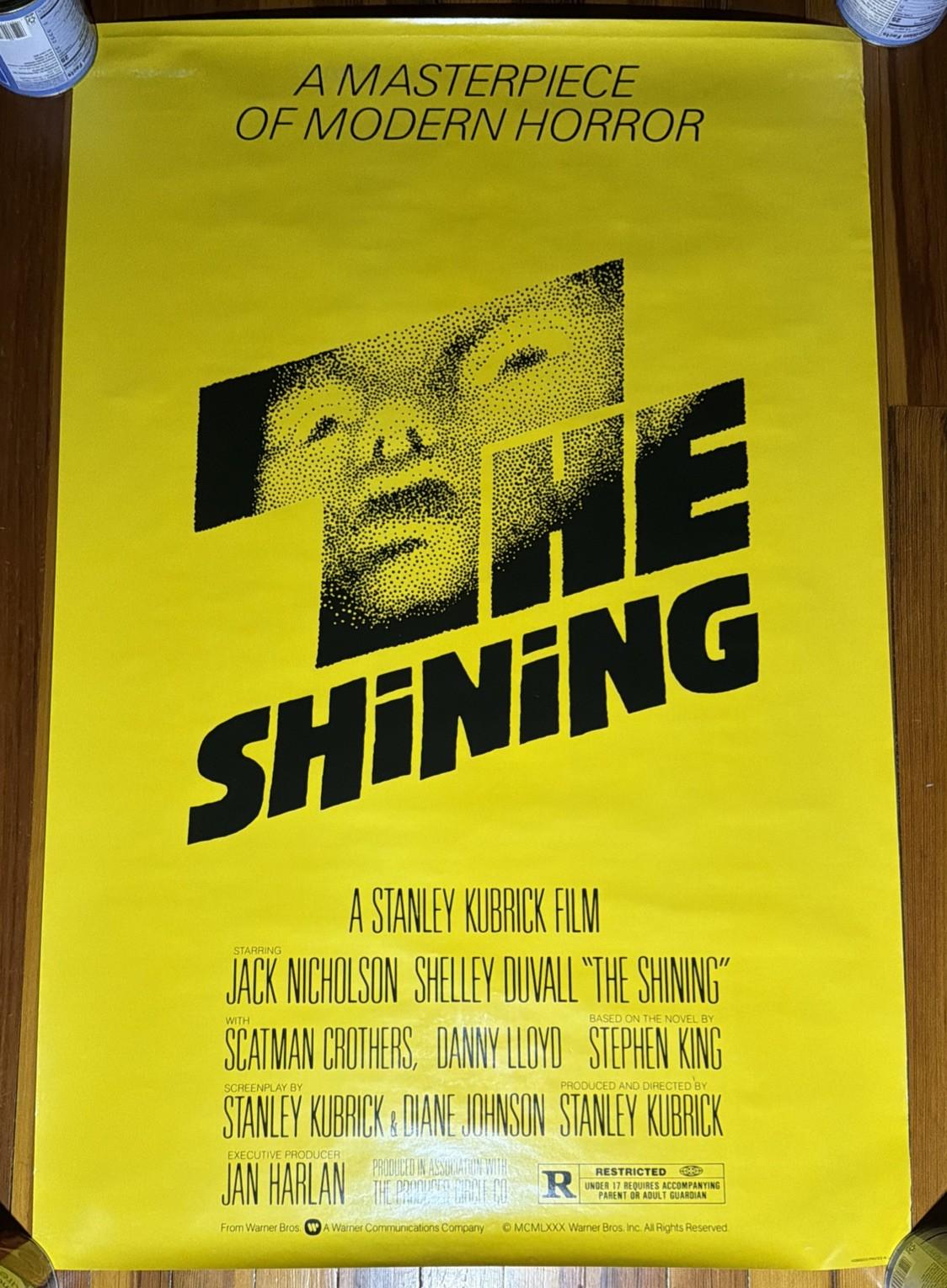 THE SHINING 1980 ORIGINAL MOVIE POSTER  RARE AUTHENTIC NSS800010 27x41
