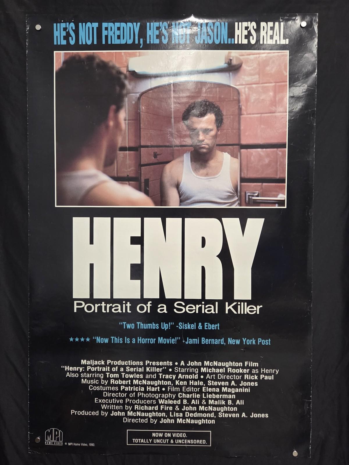 Henry: Portrait of a Serial Killer 1986 Original Movie Poster 27x41 Rolled