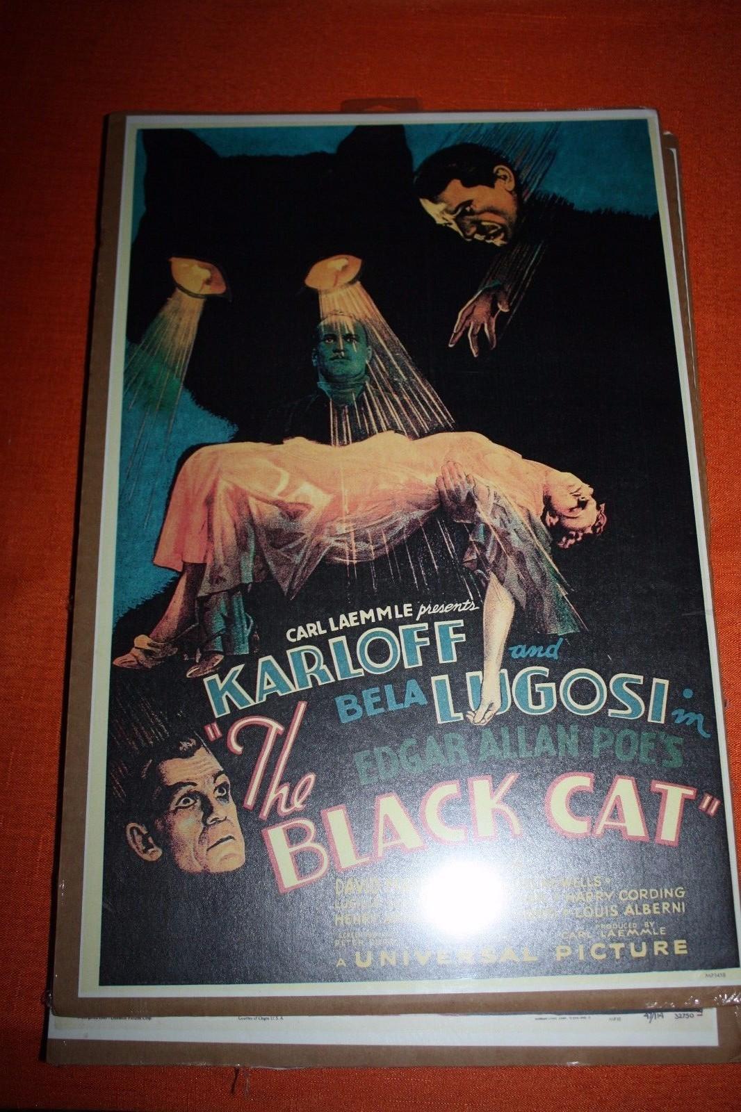 THE BLACK CAT - MOVIE POSTER - 11X17-NEW-SHRINK WRAPPED ON CARDBOARDED!!! RARE!!