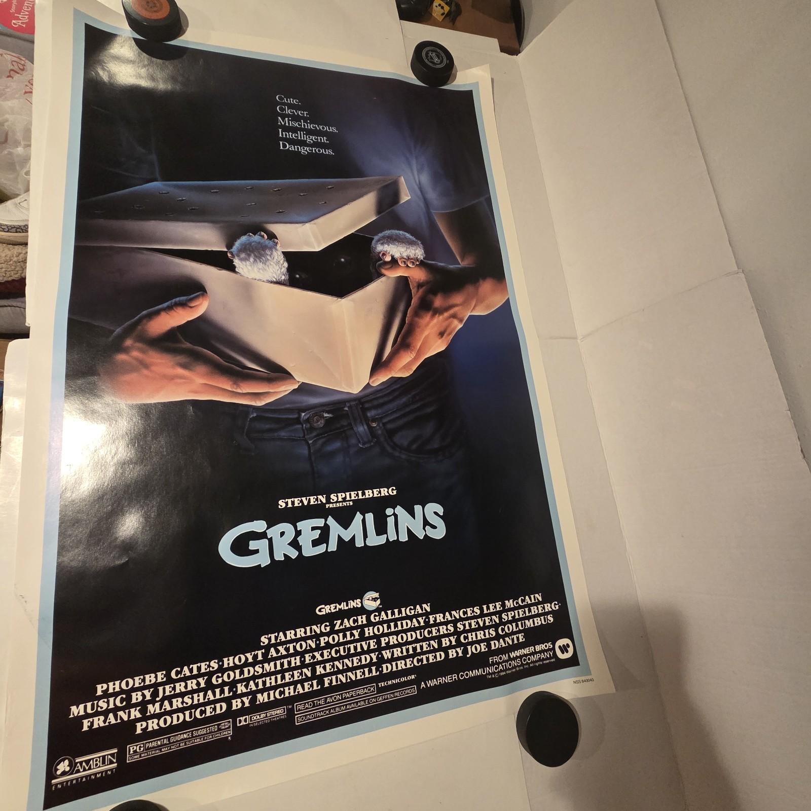 Vintage Original 1984 GREMLINS Movie Poster 27x41 | NSS 840040 Rolled