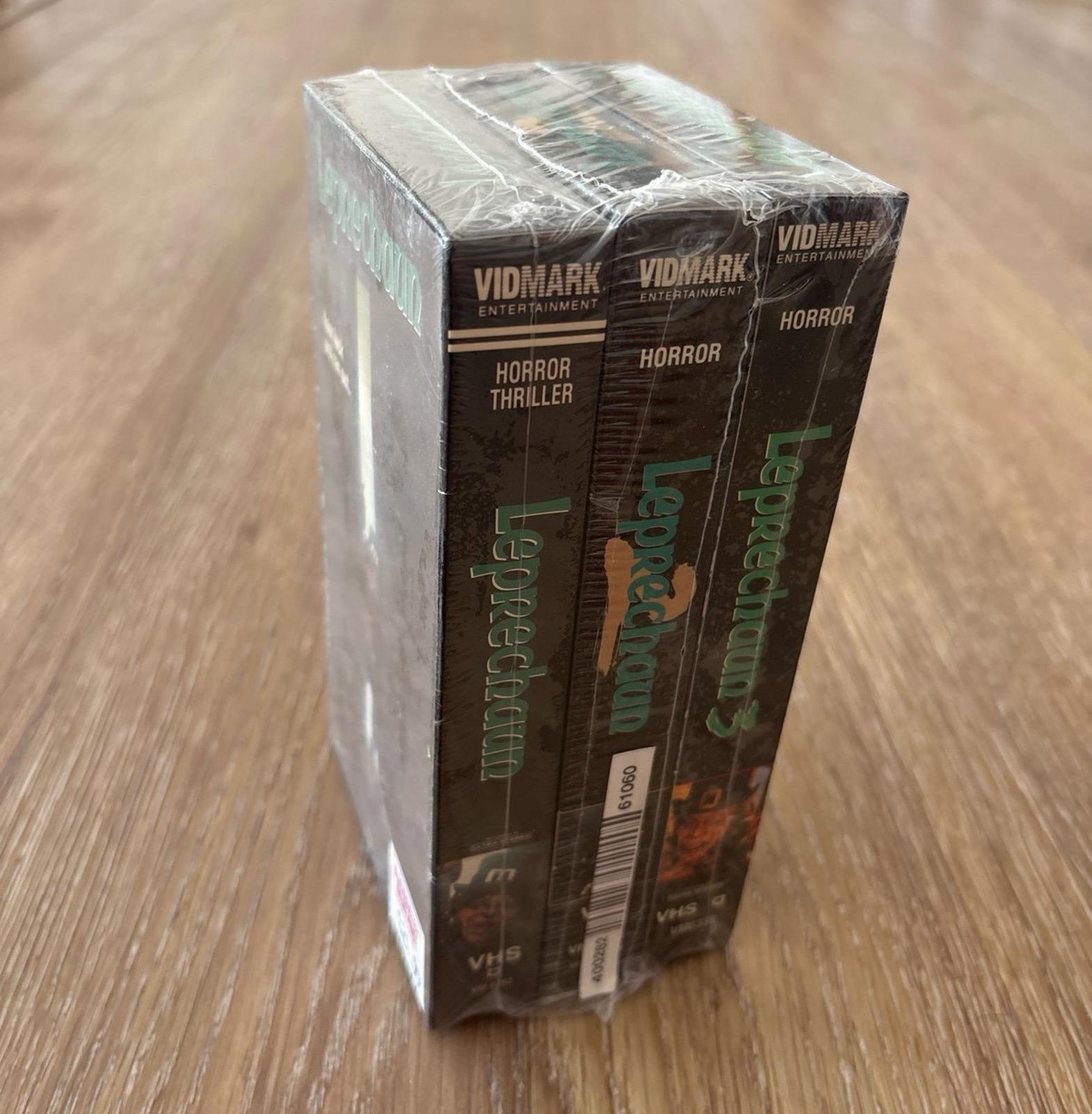 *Sealed* Leprechaun 1, 2, 3 Box Set Vidmark Horror VHS Lot Rare