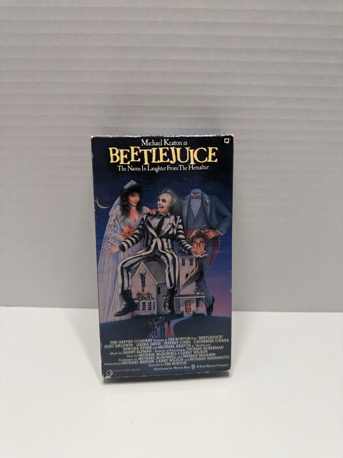 Beetlejuice Original 1988 (VHS) Tim Burton- Michael Keaton Vintage 