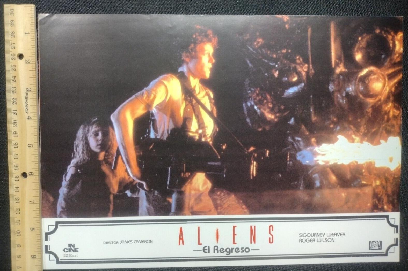1986 Original Aliens Weaver Spanish Fox Press Kit Movie Lobby Card Mint JC