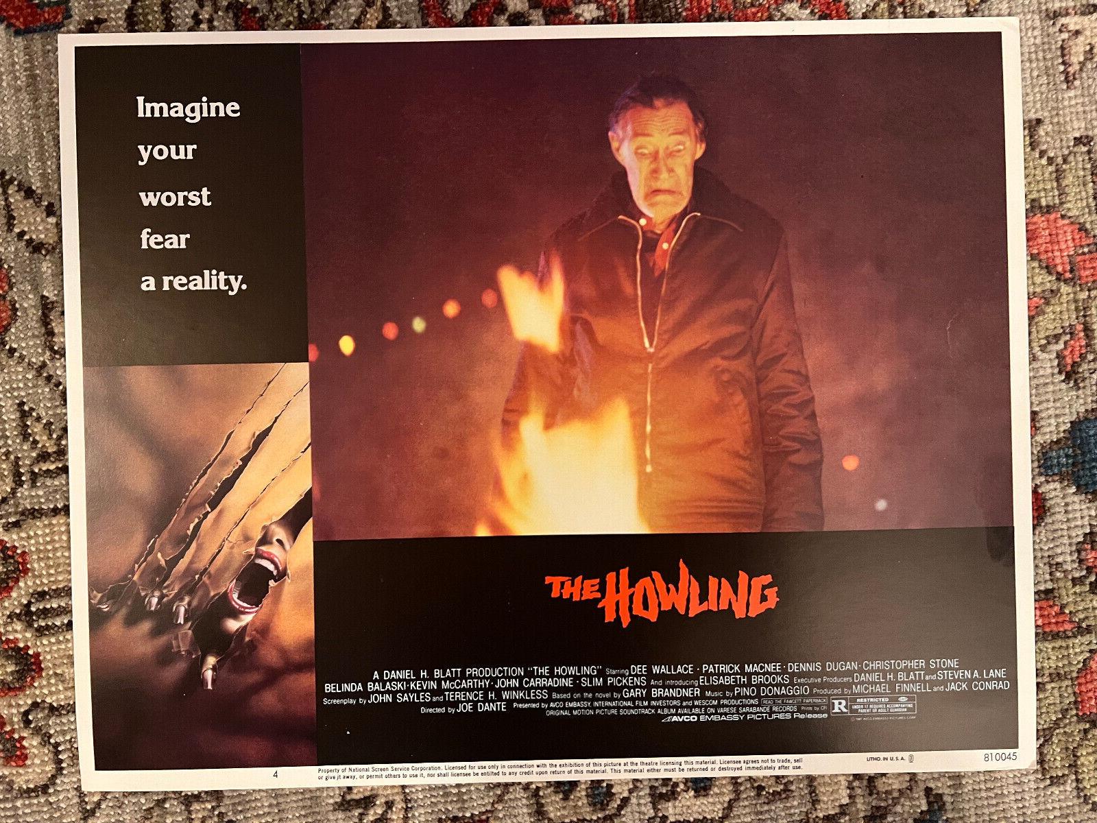 Howling, The 1981 Avco Embassy 11x14" horror lobby card John Carradine