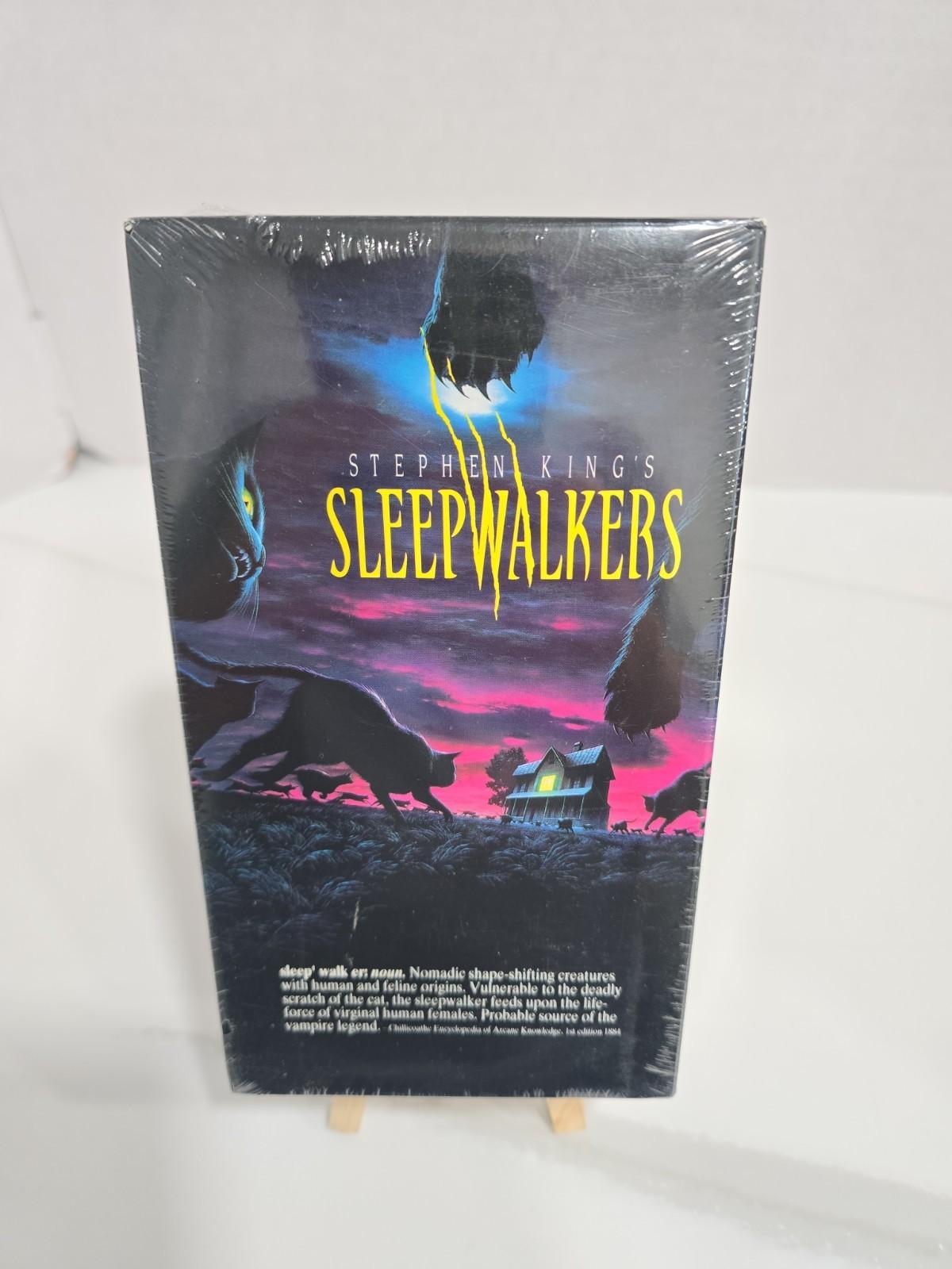 Stephen King's Sleepwalkers (VHS 1992) Horror White Reel WATERMARKS SEALED OOP