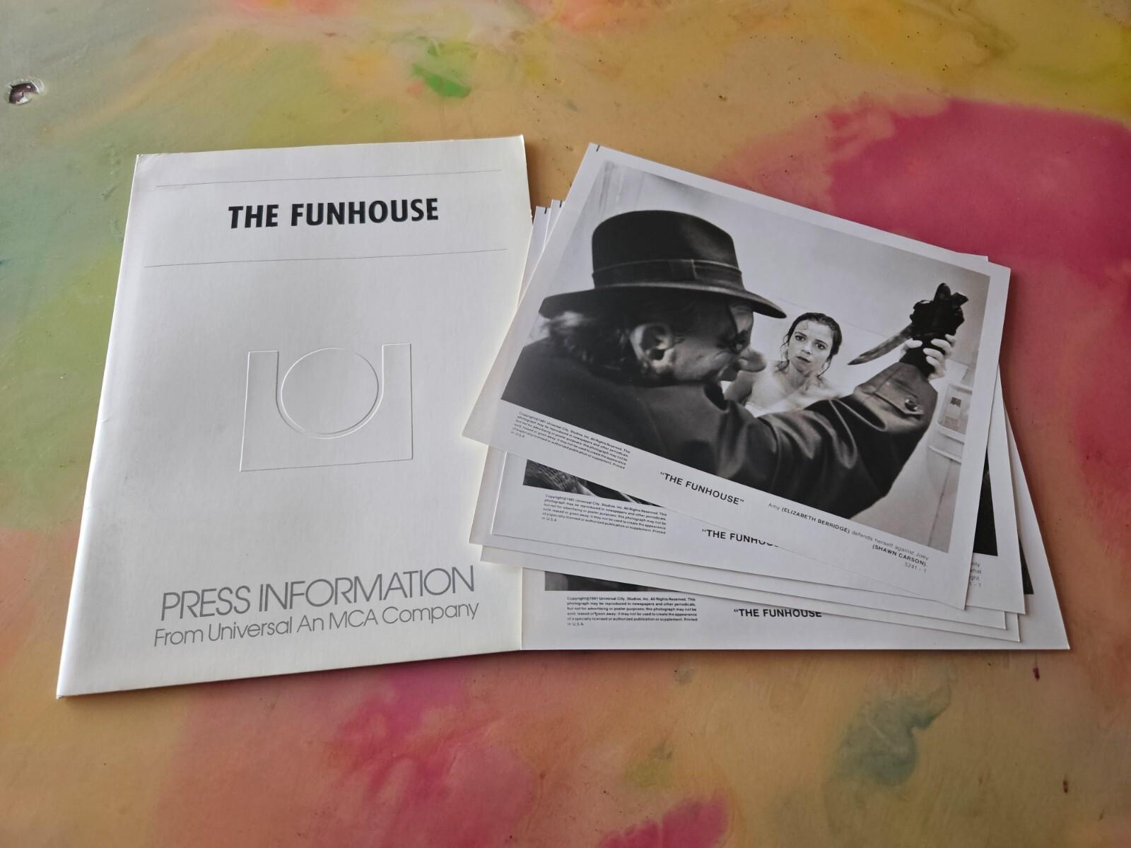 1981 THE FUNHOUSE Original Presskit w/Stills Elizabeth Berridge CARNIVAL HORROR