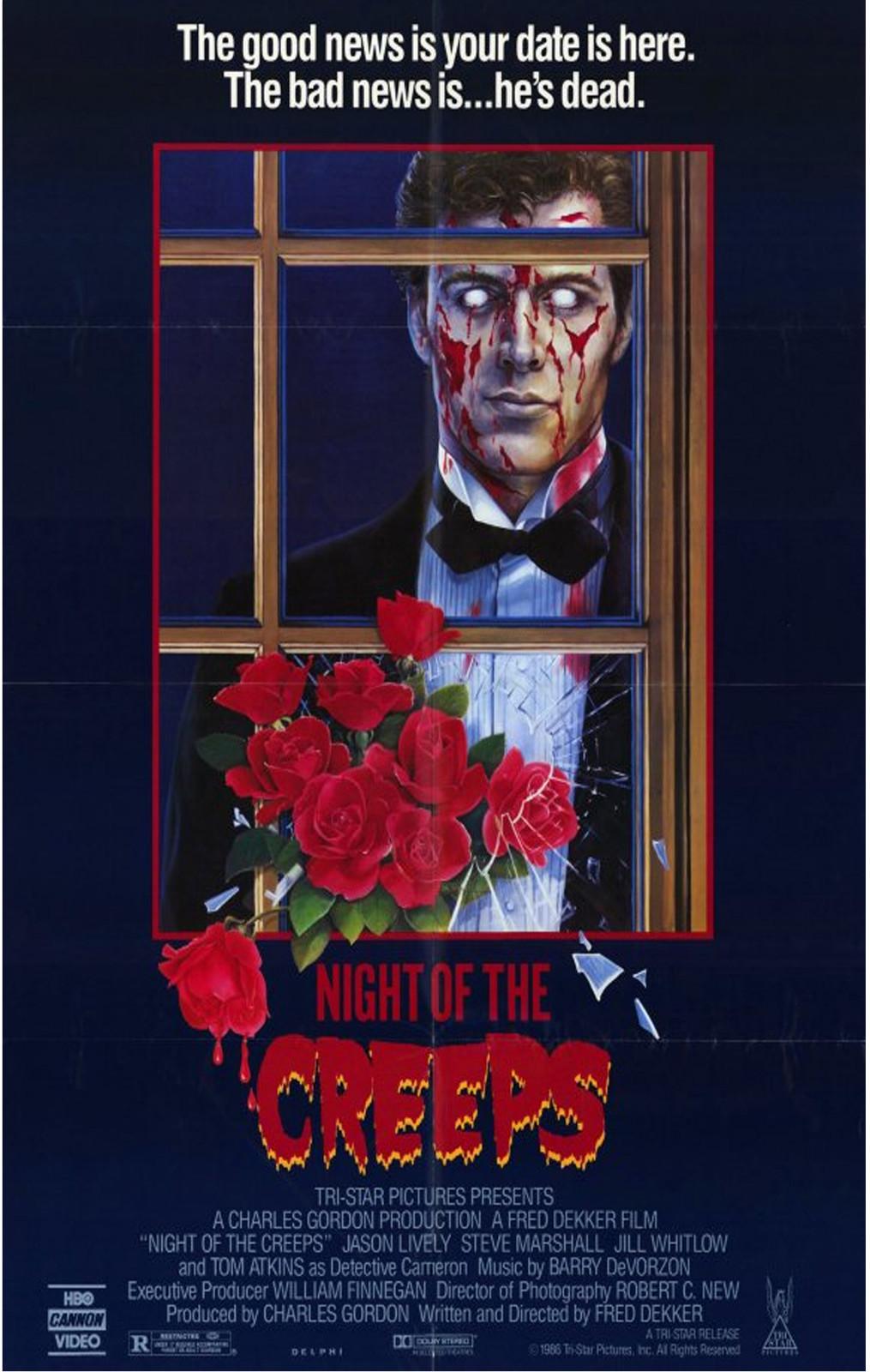NIGHT OF THE CREEPS Movie POSTER Horror Slasher 80's VHS
