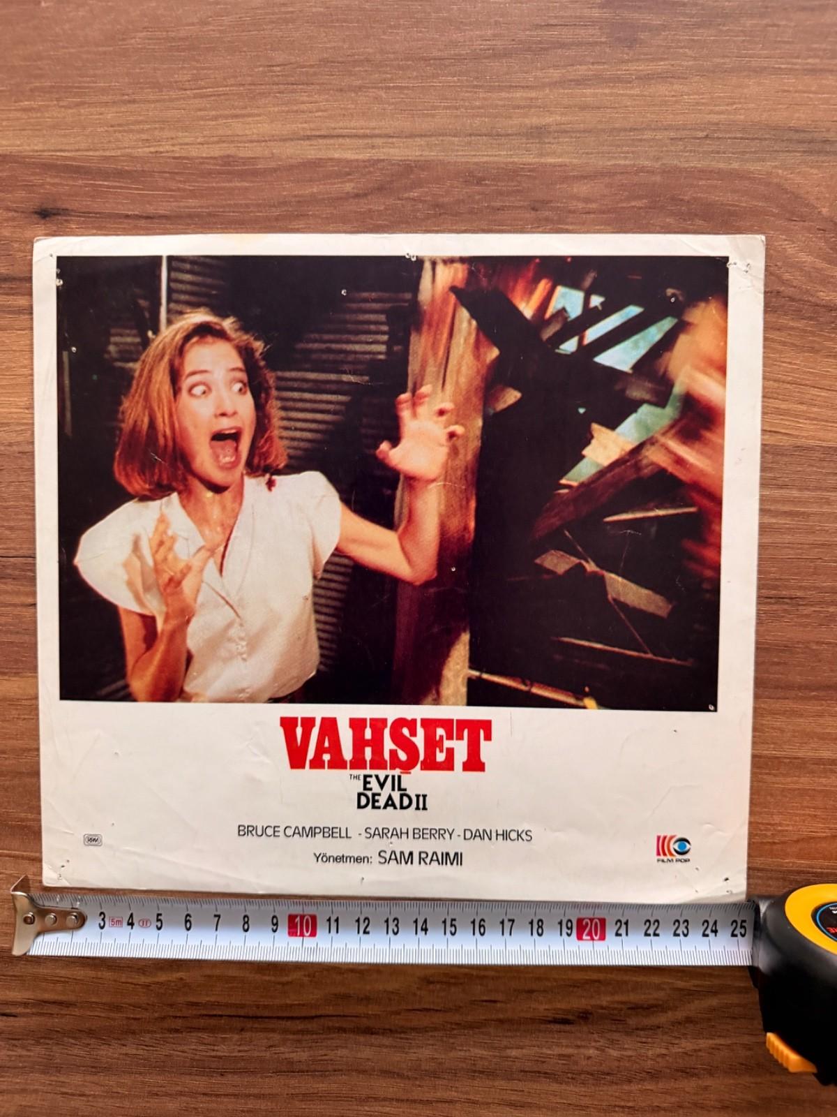 Evil Dead II Original Turkish Lobby Card 1987 Sam Raimi Bruce Campbell Rare
