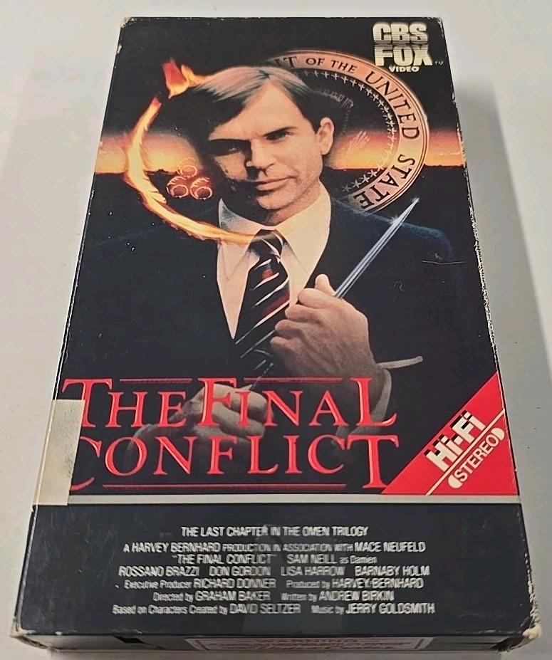 The Final Conflict VHS 1981 Horror Omen III Sam Neill CBS FOX Video RARE OOP