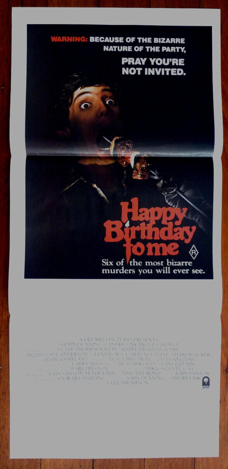 HAPPY BIRTHDAY TO ME Original 1981 Australian Daybill Horror Movie Poster 