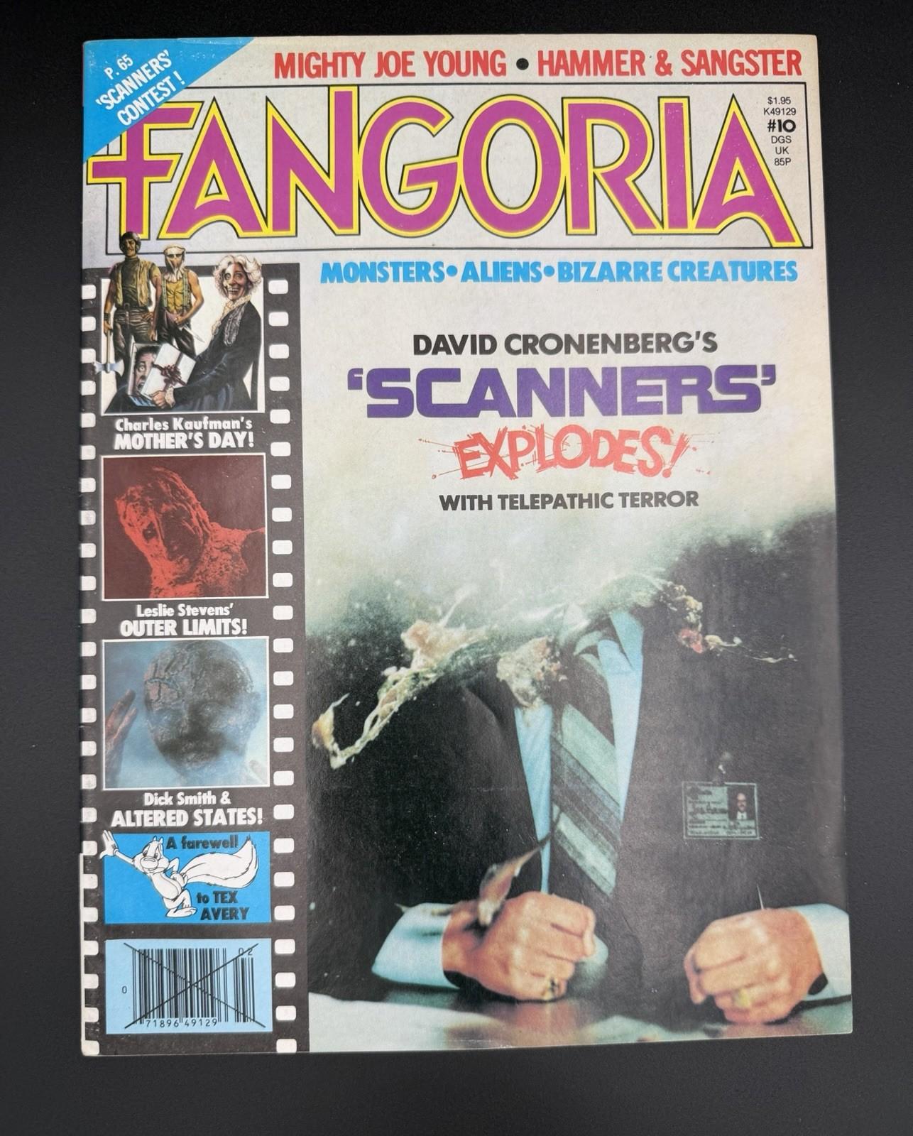 Fangoria Horror Magazine #10 Jan 1981 - Scanners - Mother's Day - Altered States