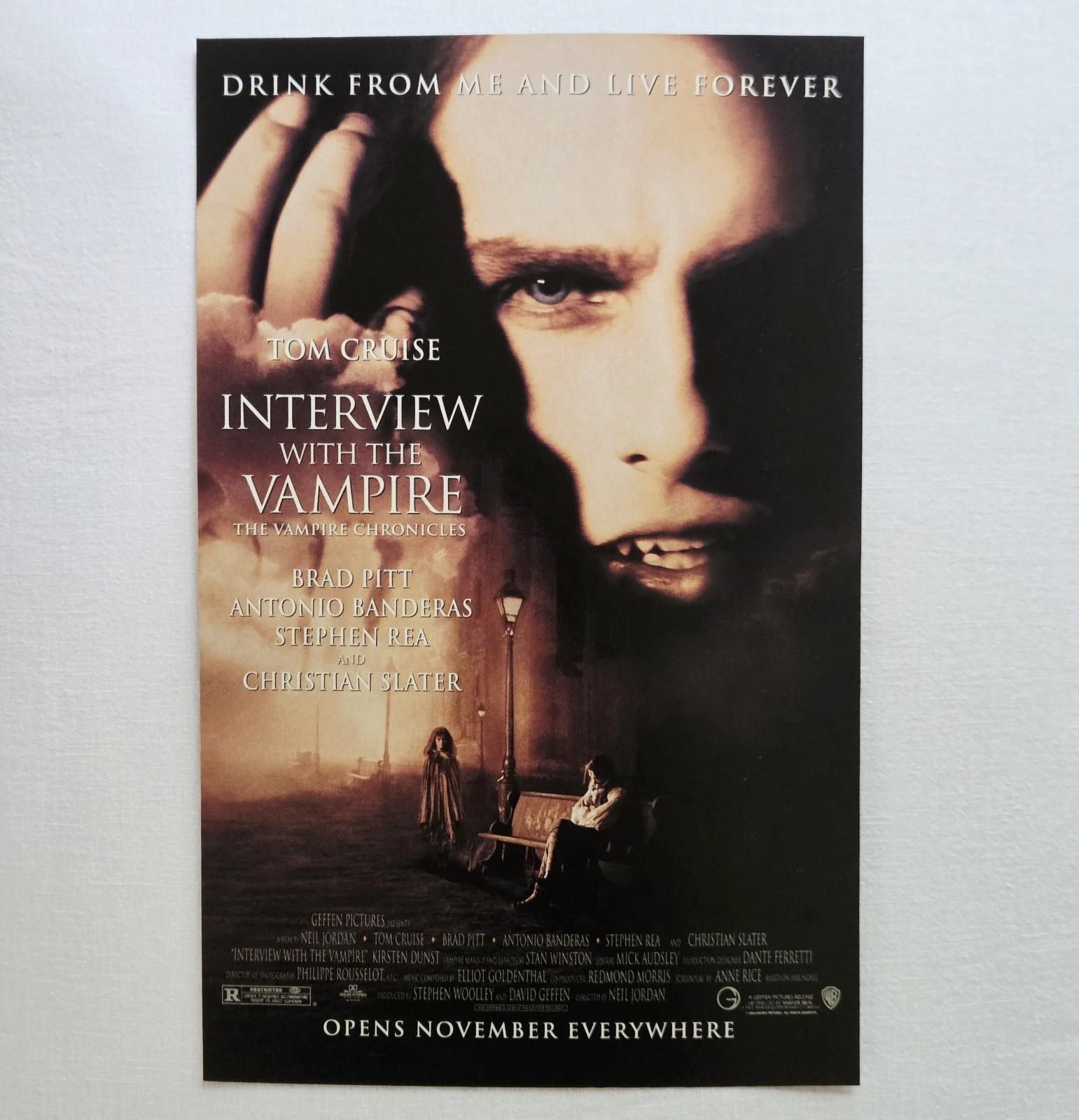 1994 Interview w/ the Vampire Print Ad Tom Cruise Brad Pitt Original Movie Promo