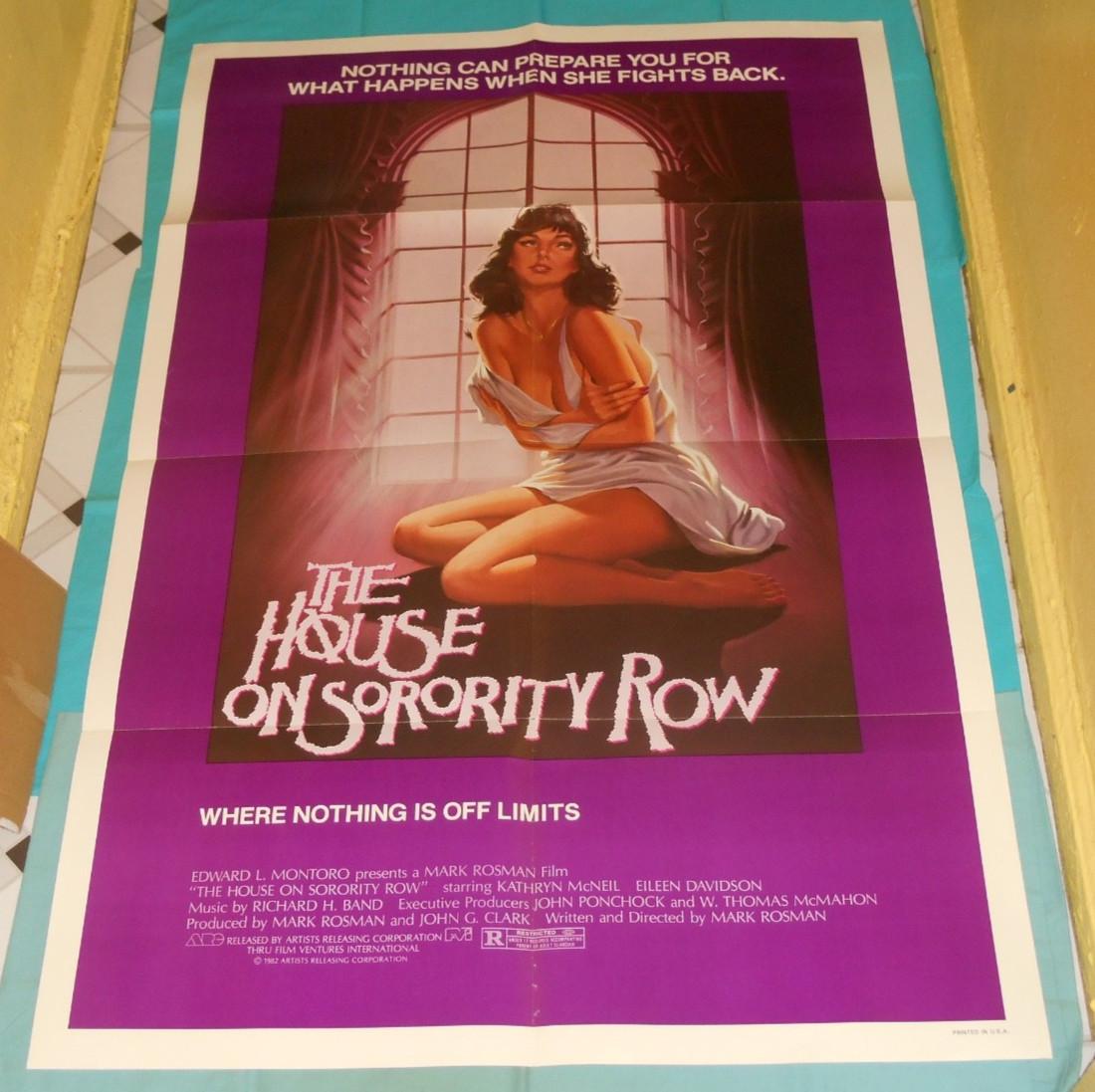 vintage original THE HOUSE ON SORORITY ROW one-sheet movie poster FREE SHIP