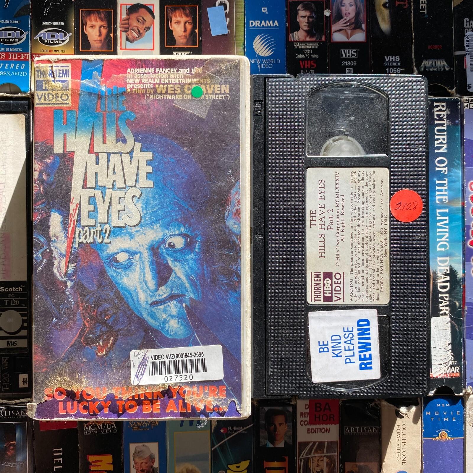 The Hills Have Eyes Part II VHS, 1985 Thorn EMI Clamshell Rated R Horror Gore