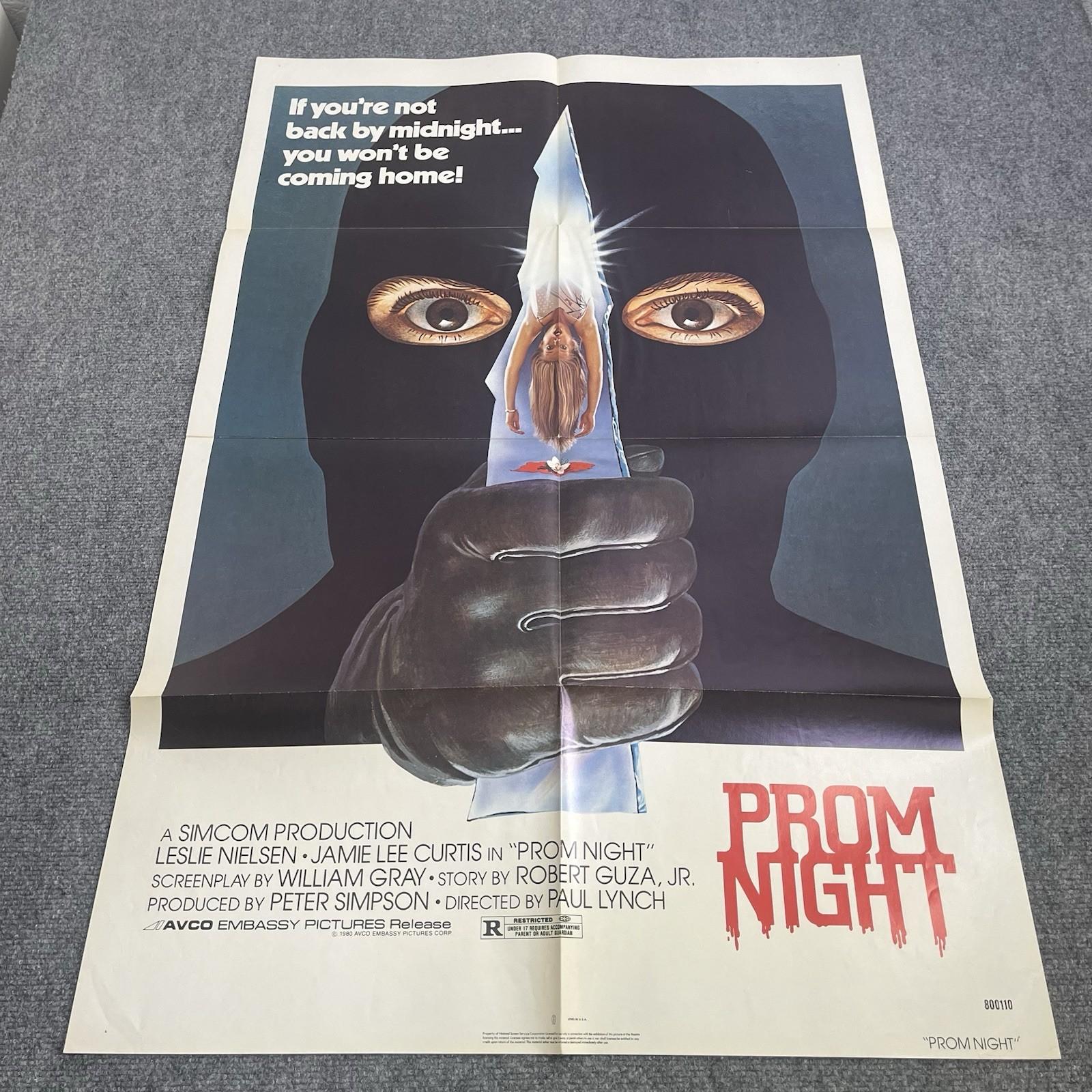 VTG PROM NIGHT 1980 ORIGINAL POSTER US 1-SHEET ONE-SHEET 27x41 JAMIE LEE CURTIS