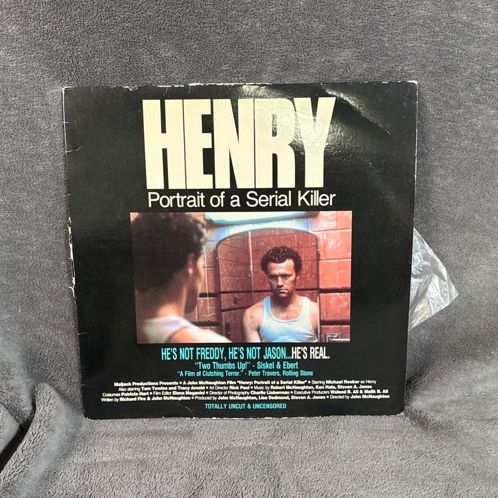 Henry Portrait of a Serial Killer Laserdisc Movie - disc in excellent shape!