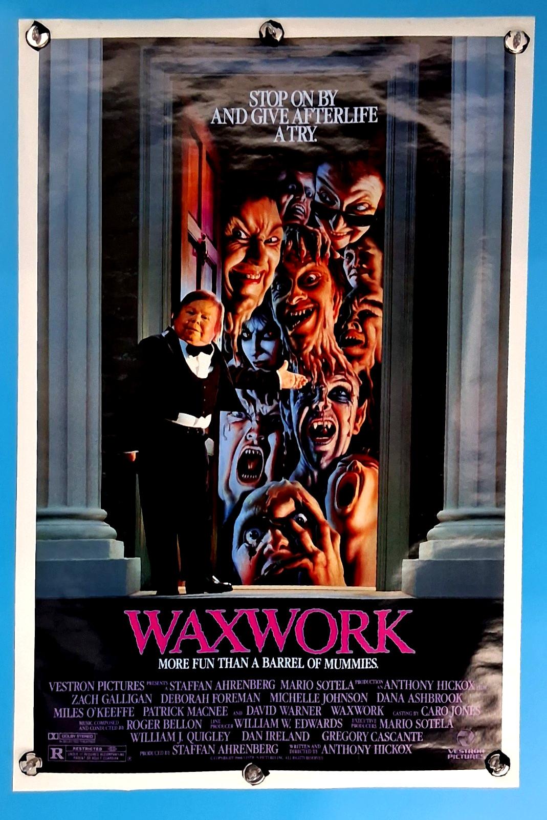 Vintage Rare Poster: WAXWORK MOVIE Original Rolled Mint 27x41 1988 HORROR