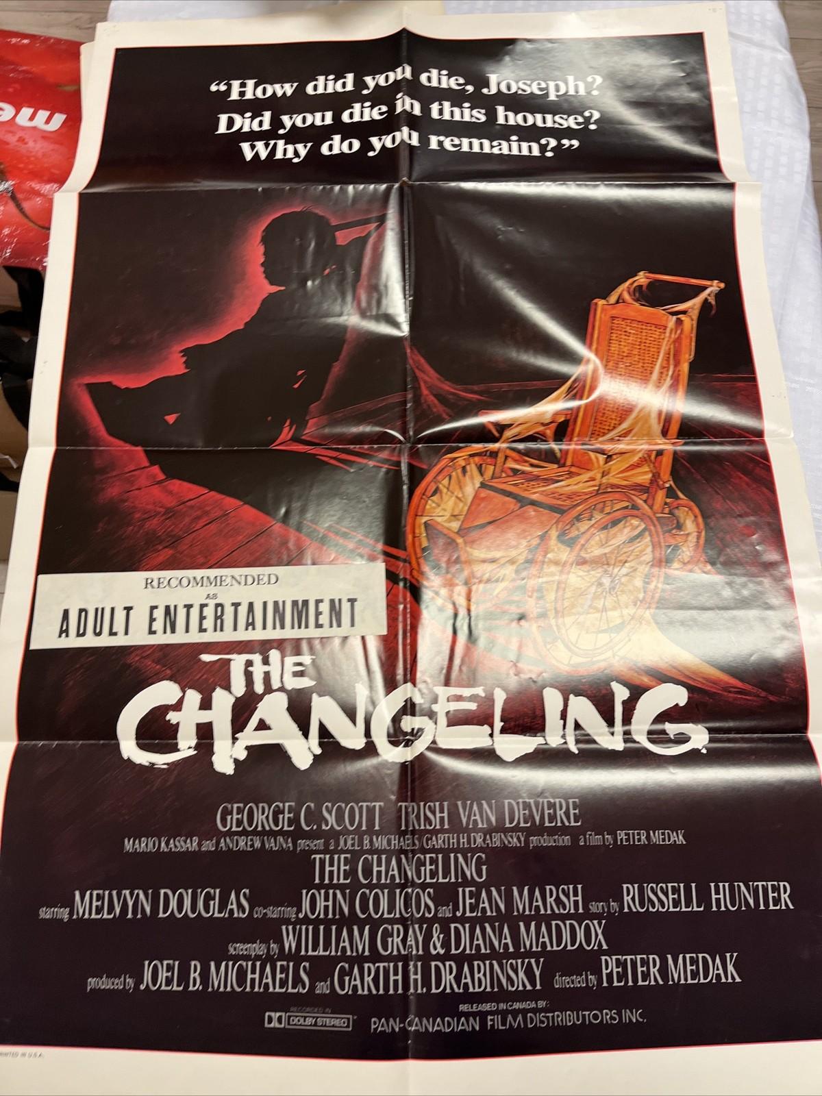 original 1980   THE CHANGELING   movie poster  27x41 George C. Scott  HORROR