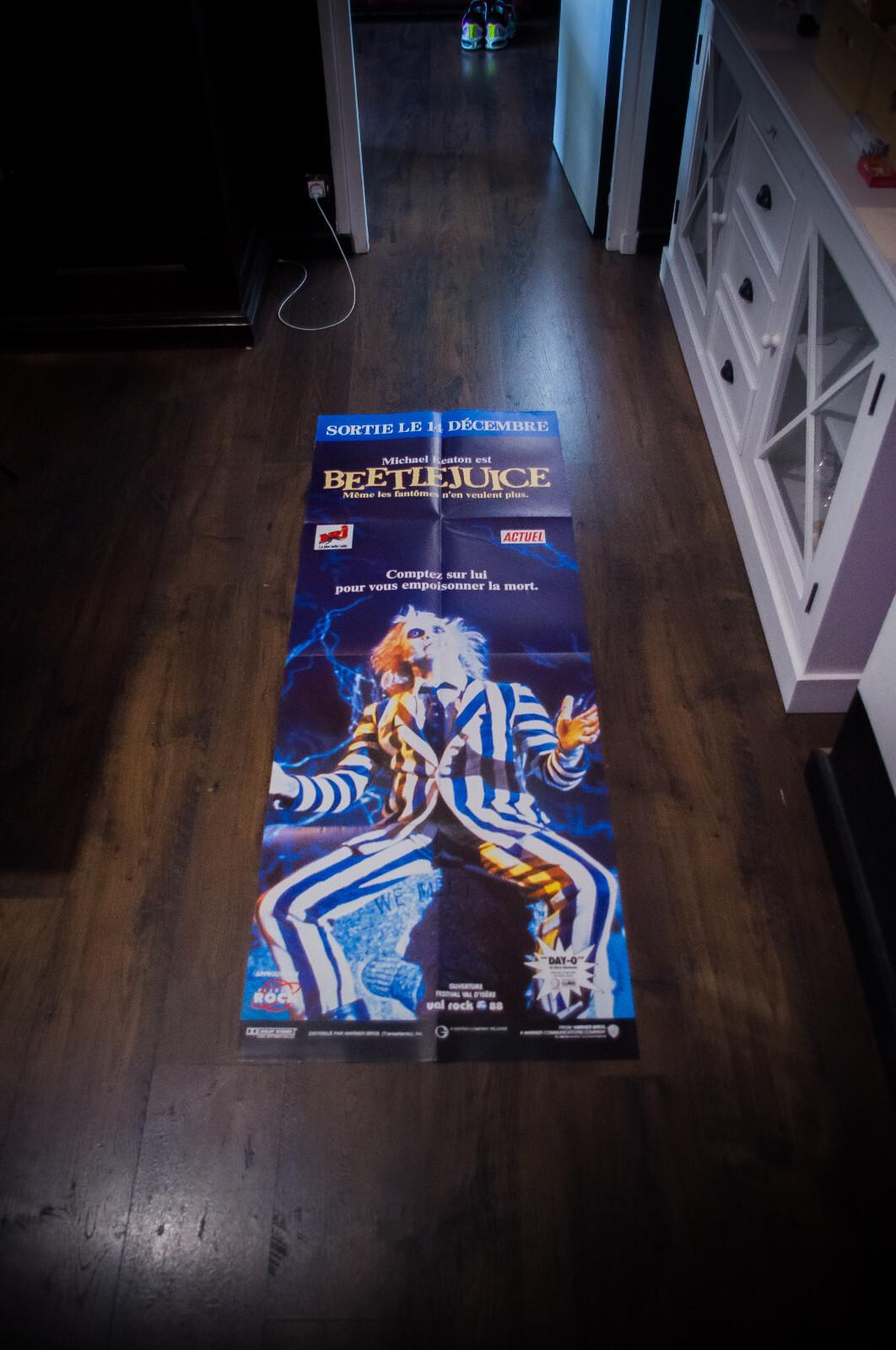 BEETLEJUICE A Tim Burton French Door Vintage Movie Poster Original 1988