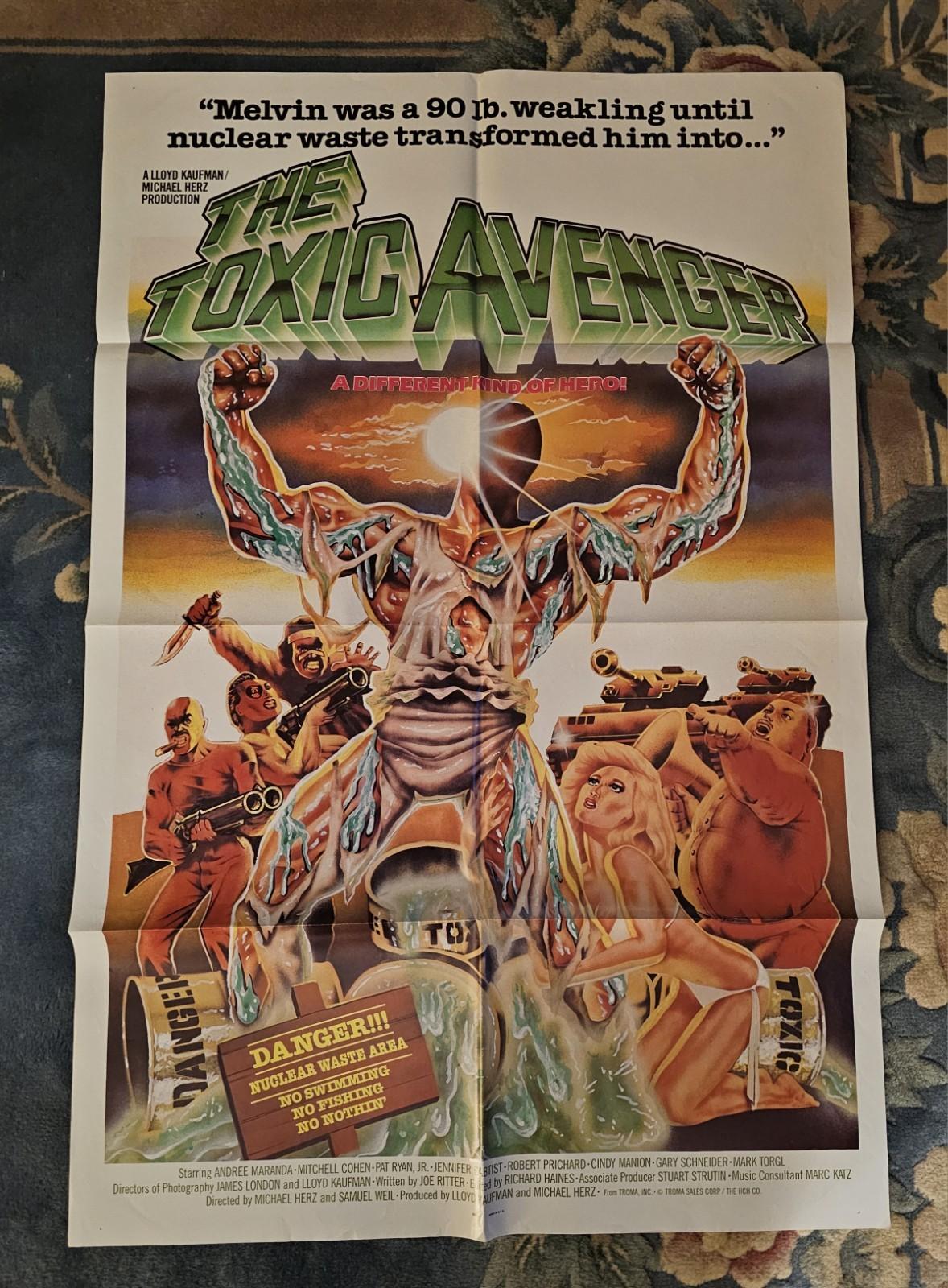 THE TOXIC AVENGER (1985) Original 1-sheet Poster / 27"x41" / Excellent Condition