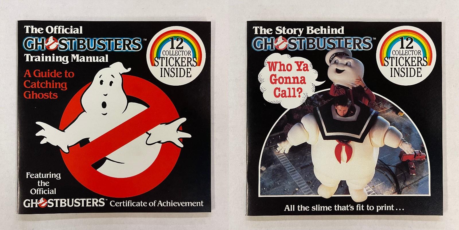 Vintage 1984 Ghostbusters Official Training Manual & Story Behind Books+Stickers