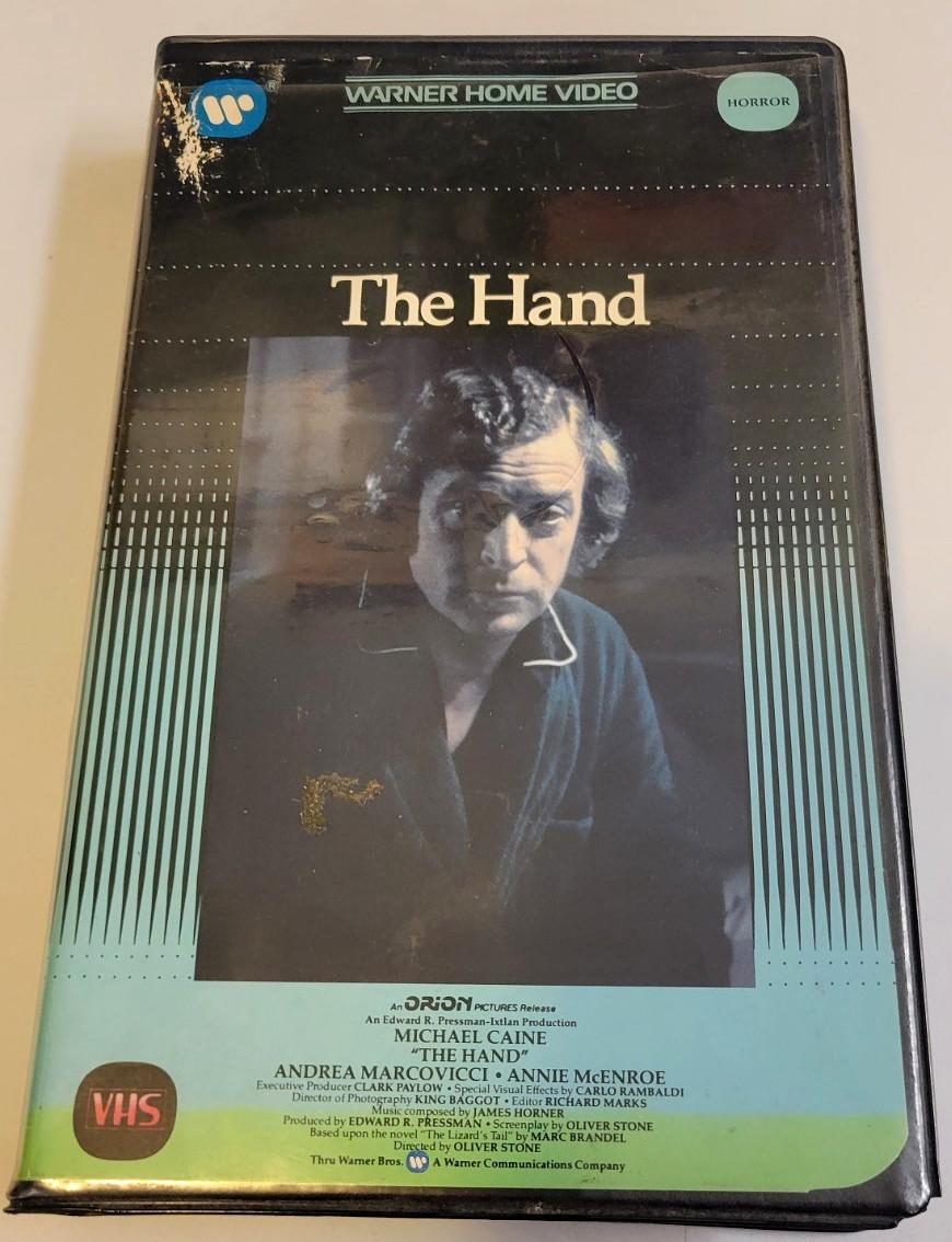 THE HAND~ Vintage 1981 Warner Home Video MICHAEL CAINE Rare oop VHS HORROR MOVIE