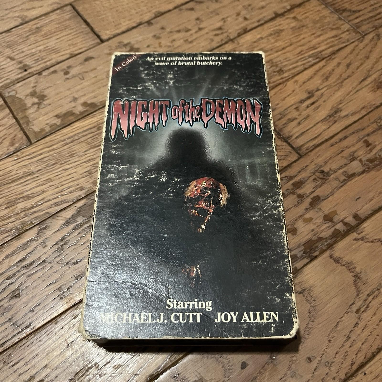 Vintage 1987 Night of The Demon On VHS Tape Horror Movie Cult Classic Rare