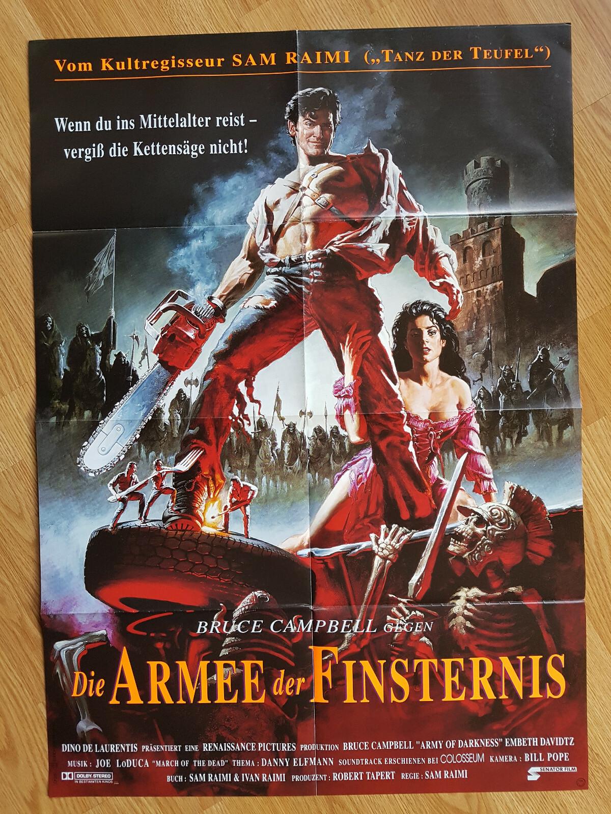 Sam Raimi ARMY OF DARKNESS rare vintage German poster BRUCE CAMPBELL 1992