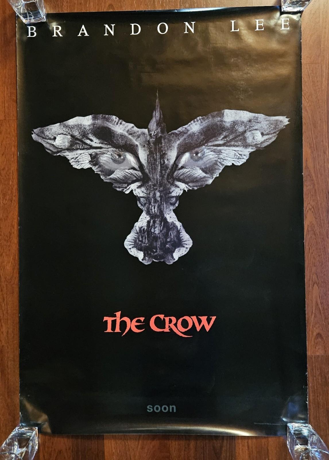VINTAGE The Crow Teaser 1994 Original Movie Poster 27x40" Brandon Lee Soon
