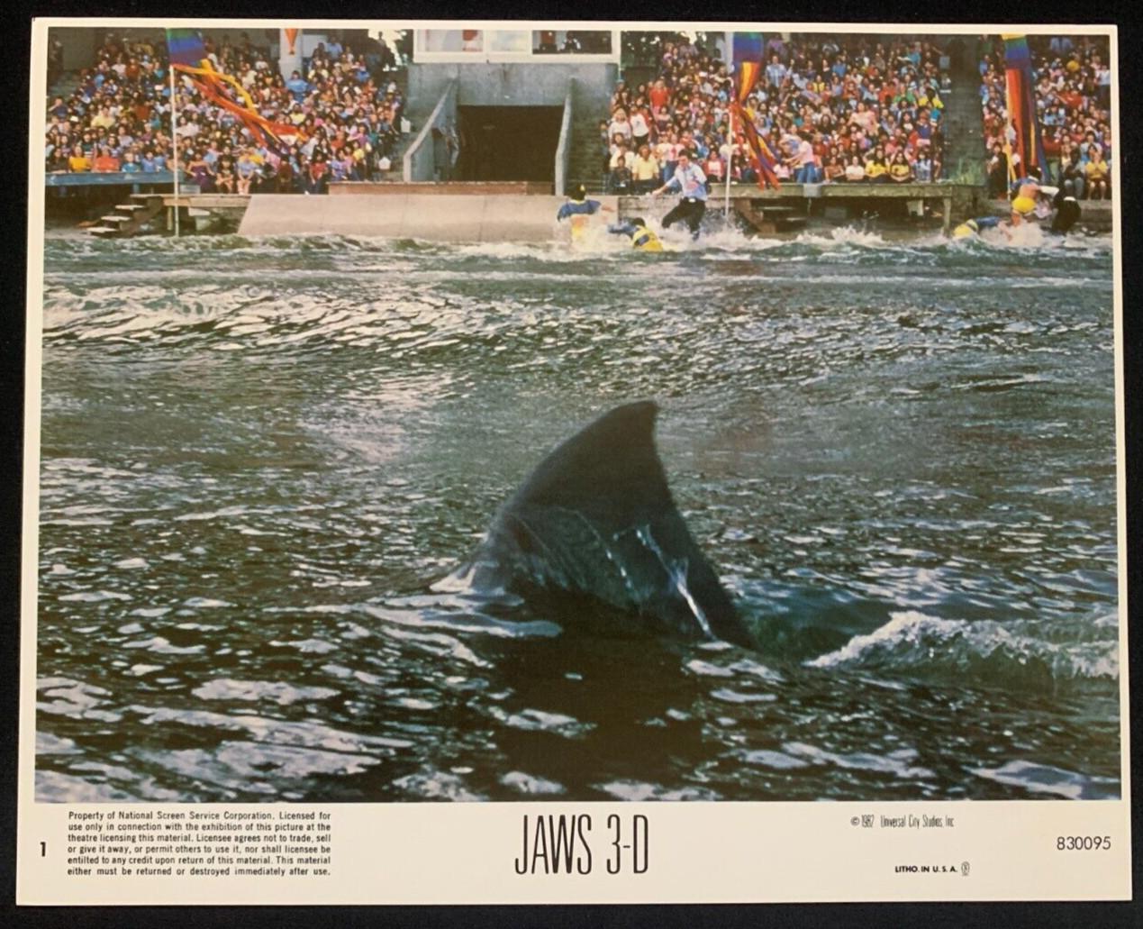 Lot Of 8 Original " Jaws 3-D " Color Stills... 83' Film Dennis Quaid Vs Shark!!!