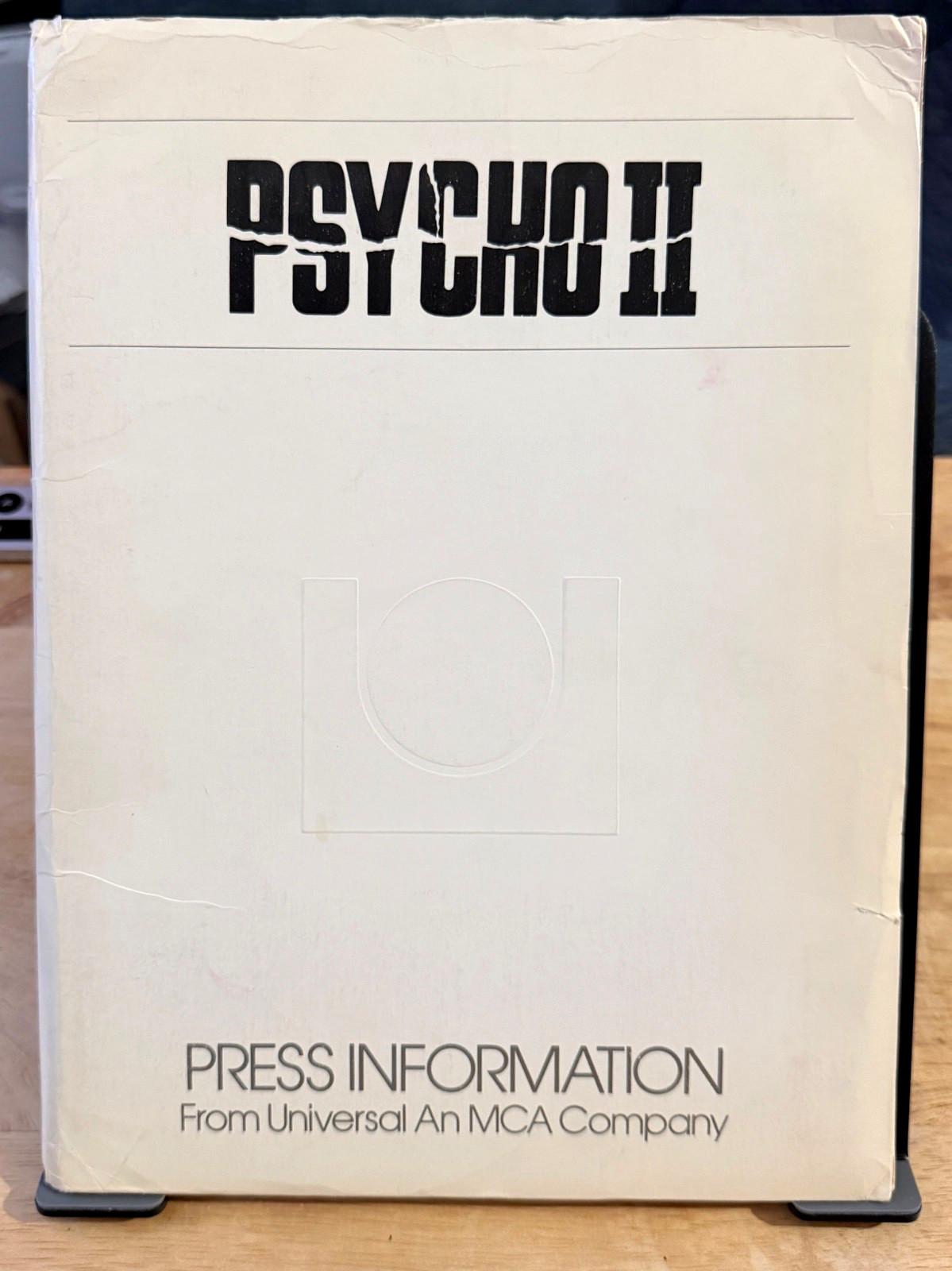 PSYCHO II 1983 Horror Movie Press Kit - Folder & 17 Black and White Promo Photos