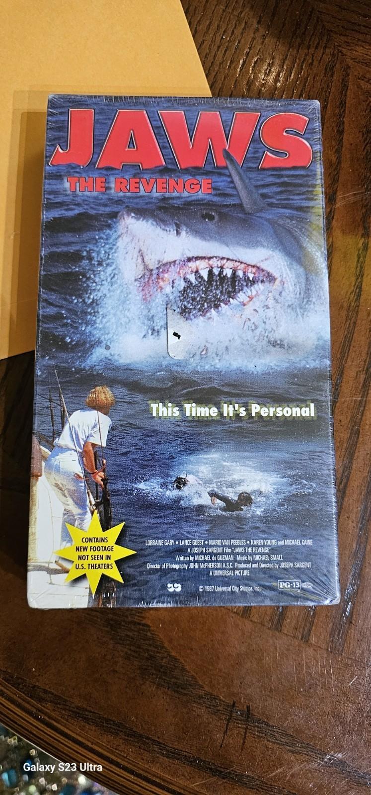 Vintage Jaws The Revenge VHS 1987 Horror Sci-Fi Thriller Movie Shark 80's New 