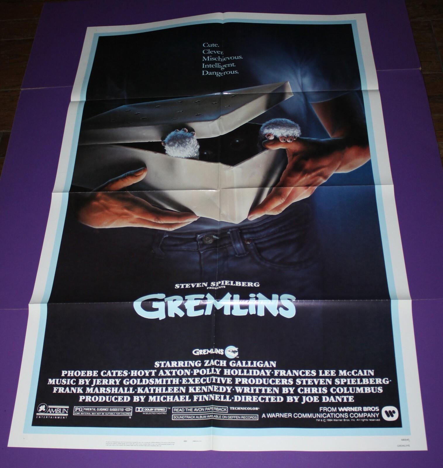 GREMLINS ORIGINAL ONE SHEET MOVIE POSTER 1984
