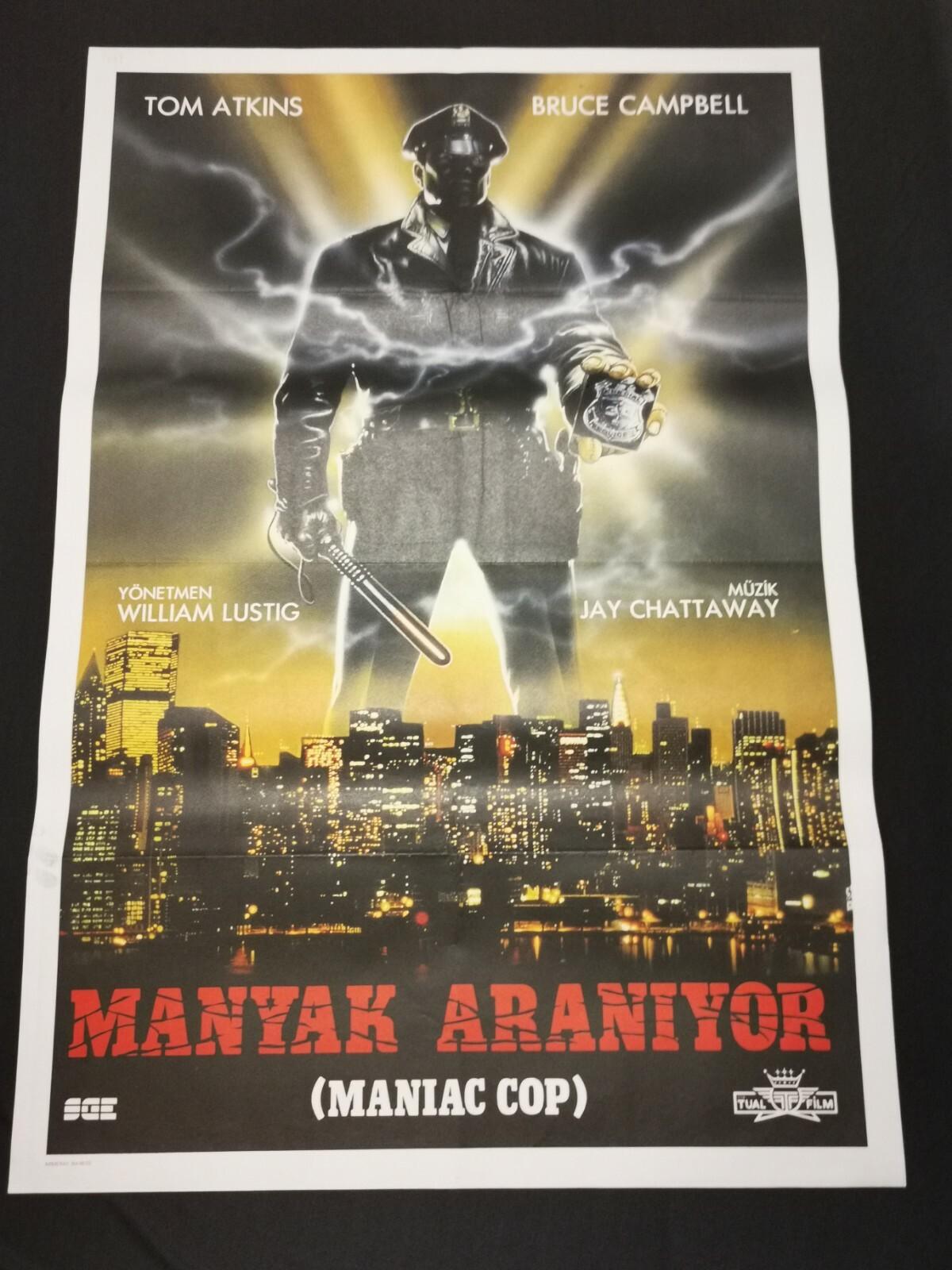 Maniac Cop Original Vintage Movie Poster Turkish 1988