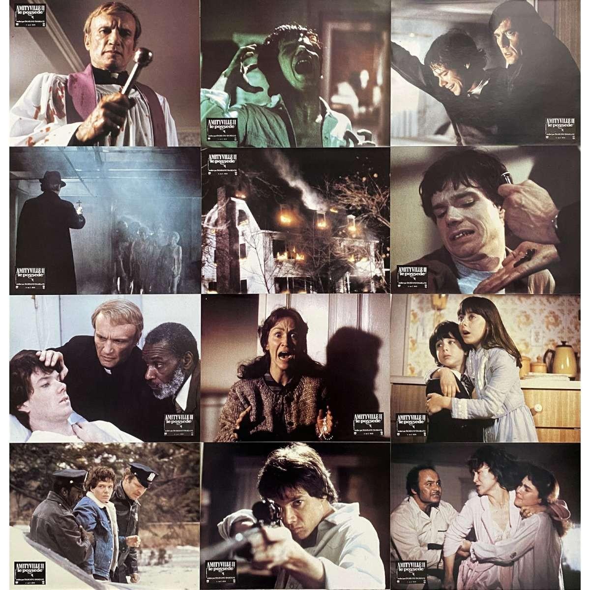 AMITYVILLE II THE POSSESSION Original Lobby Cards x12 - 9x12 in. - 1982 - Damian