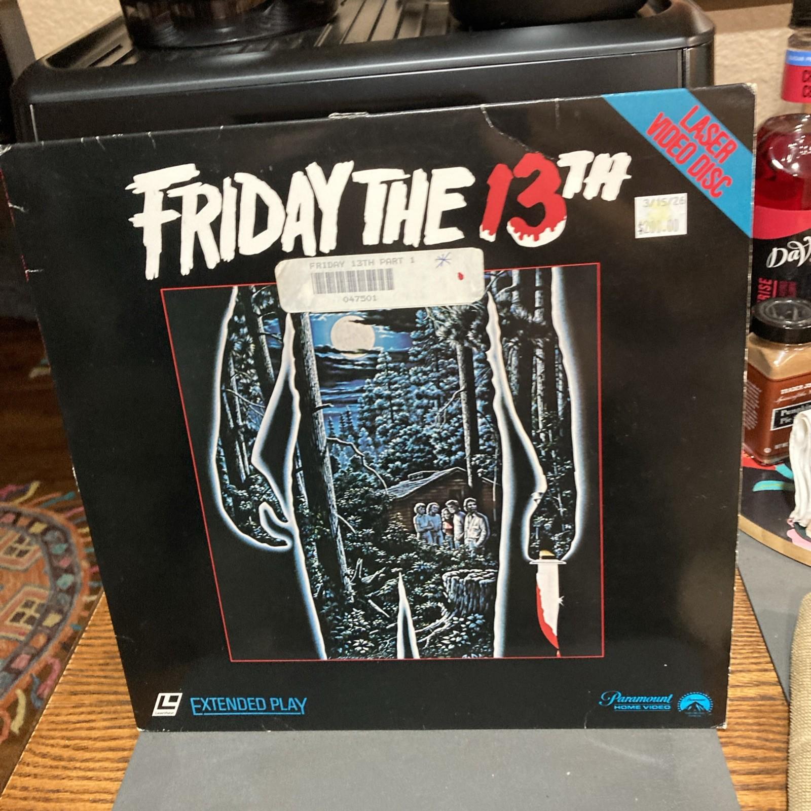 FRIDAY THE 13TH Laserdisc LD VG  VERY RARE GREAT FILM THE ORIGINAL!