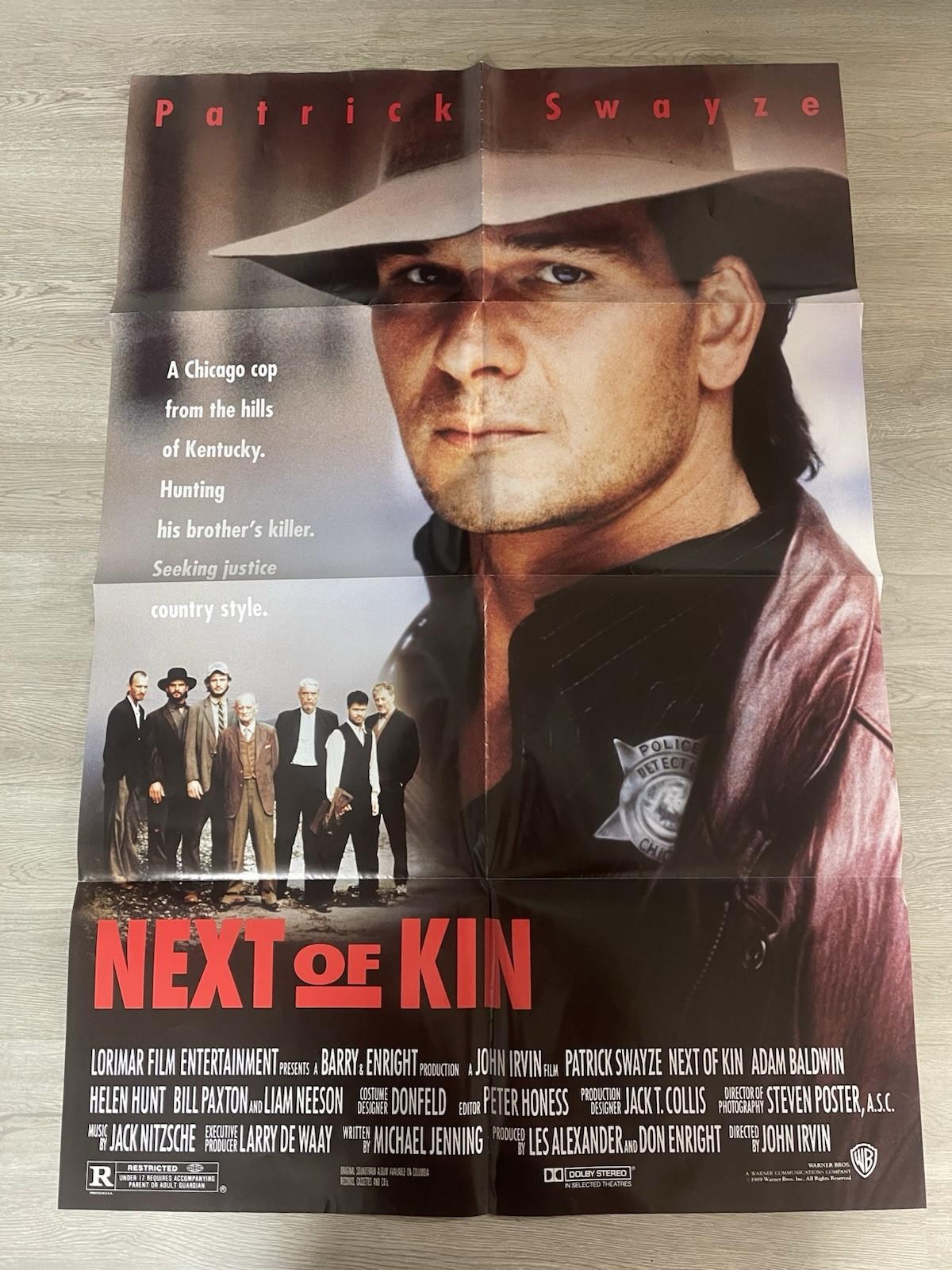 “Next Of Kin” Patrick Swayze Original Movie Poster 80’s Folded 27x40” CV JD