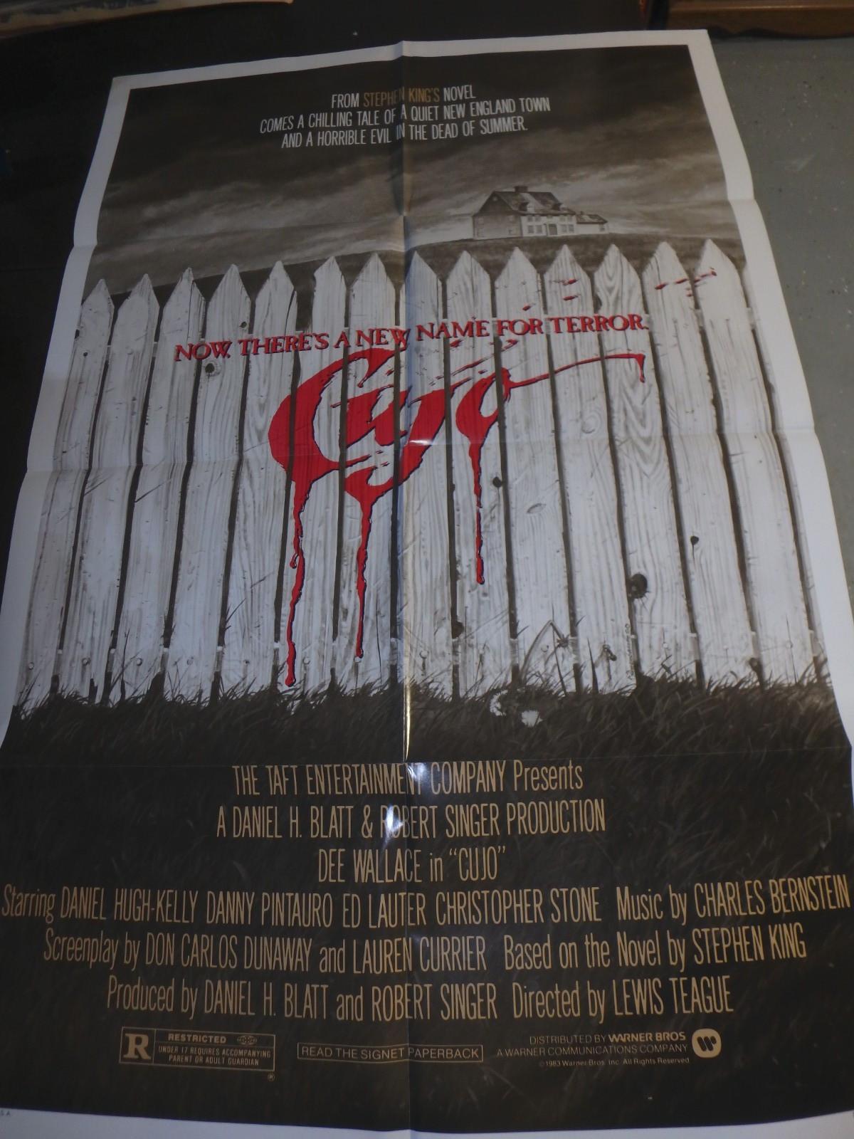 "CUJO" STEPHEN KING  1983 ORIGINAL ONE SHEET POSTER !
