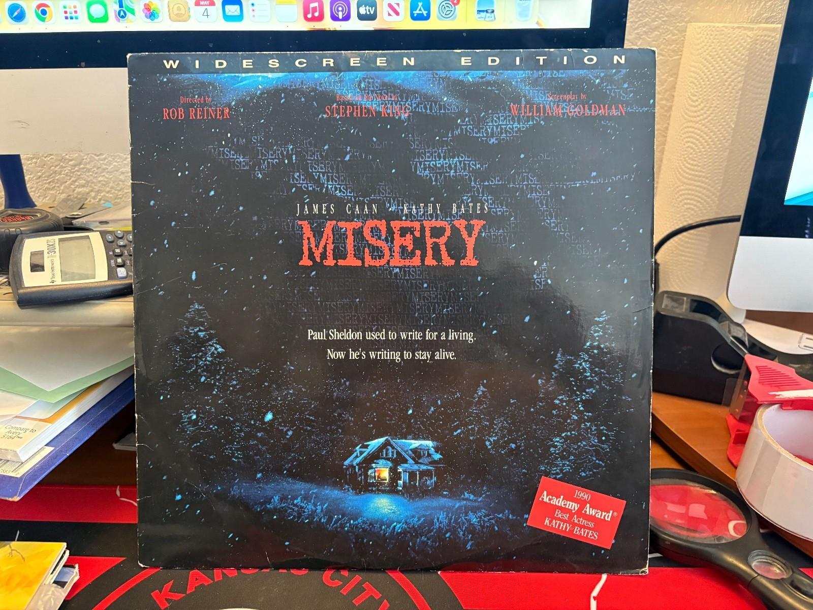 Misery 1990 Laserdisc Image Ent. ID2714SU Rare- Disc Is New, Jacket Has Wear.