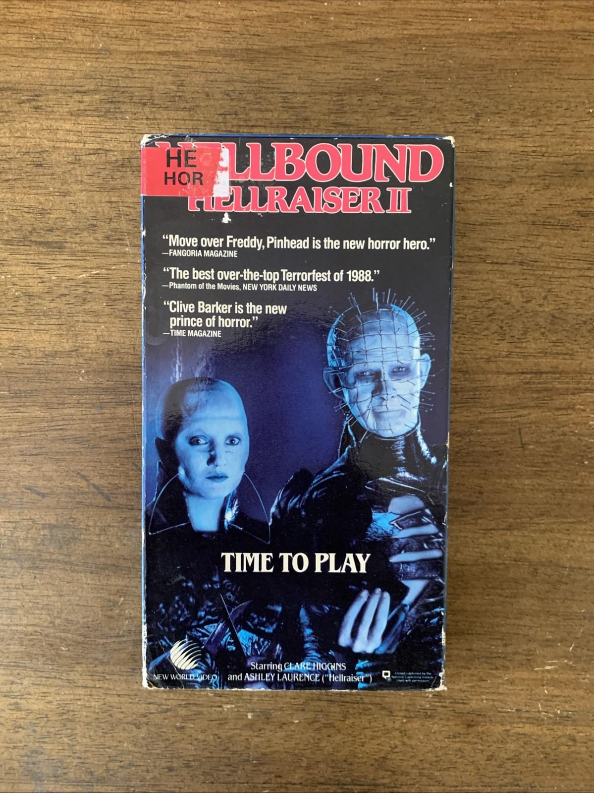 Hellbound Hellraiser II 2 Time To Play VHS 1989 RARE   Hollywood Video RENTAL
